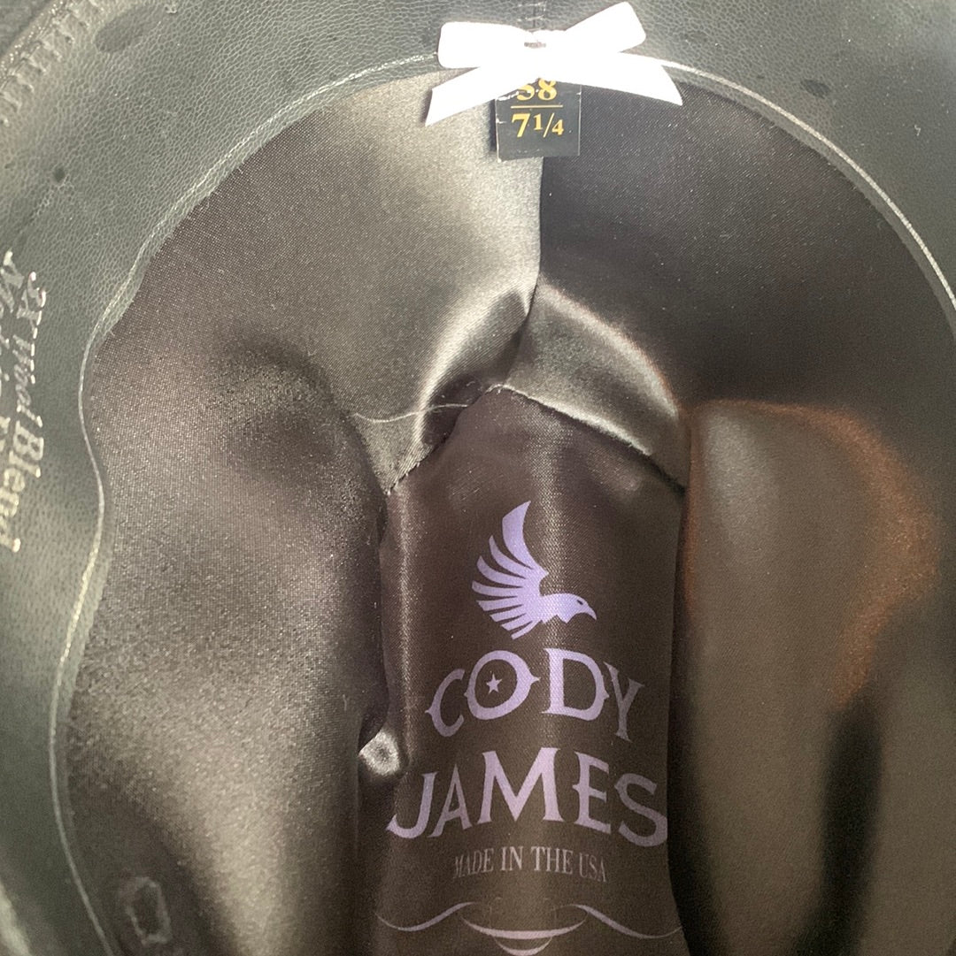 Cody James black felt hat with leather studded band
