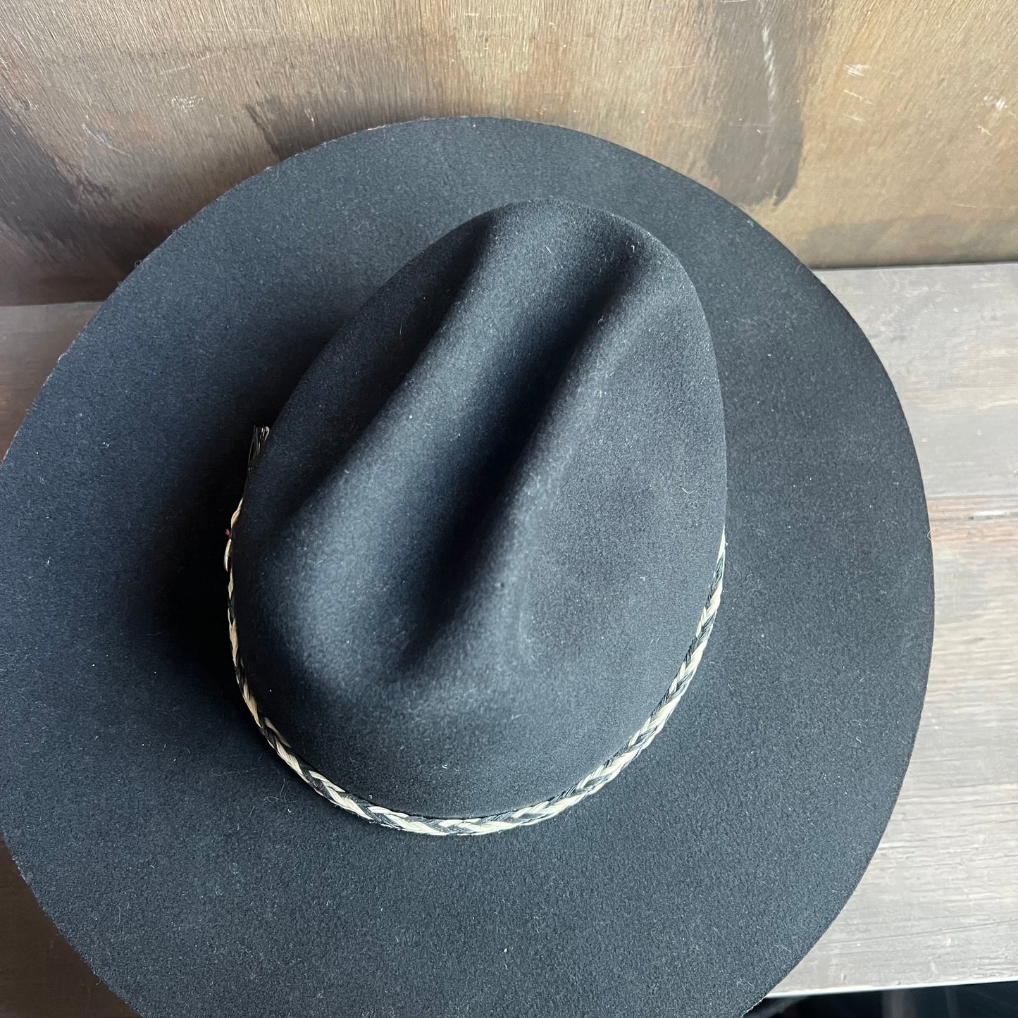 Silver Spur Black Hat with Braided Band