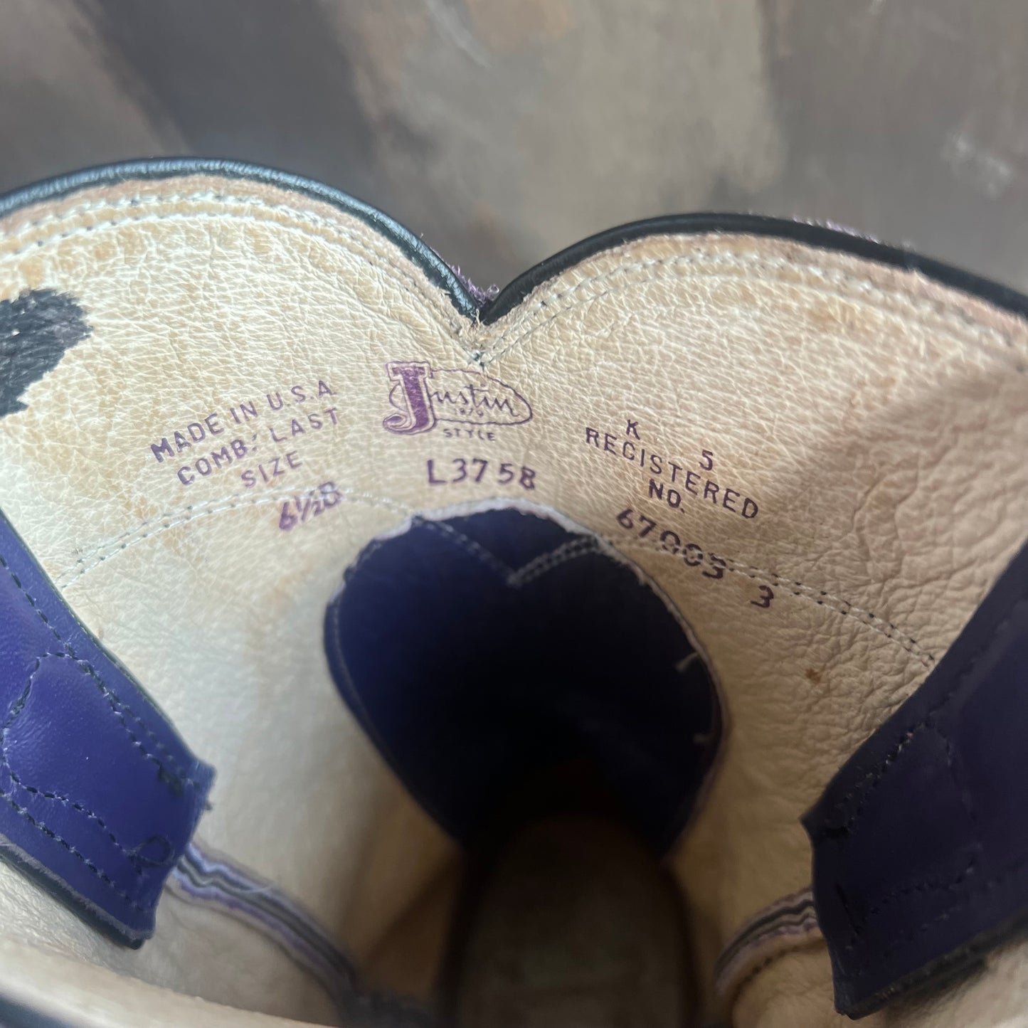 Purple Justin Roper Boots