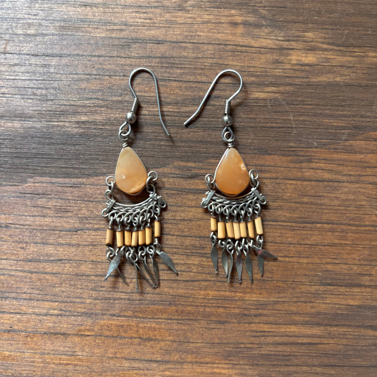 Tan Stone Earrings