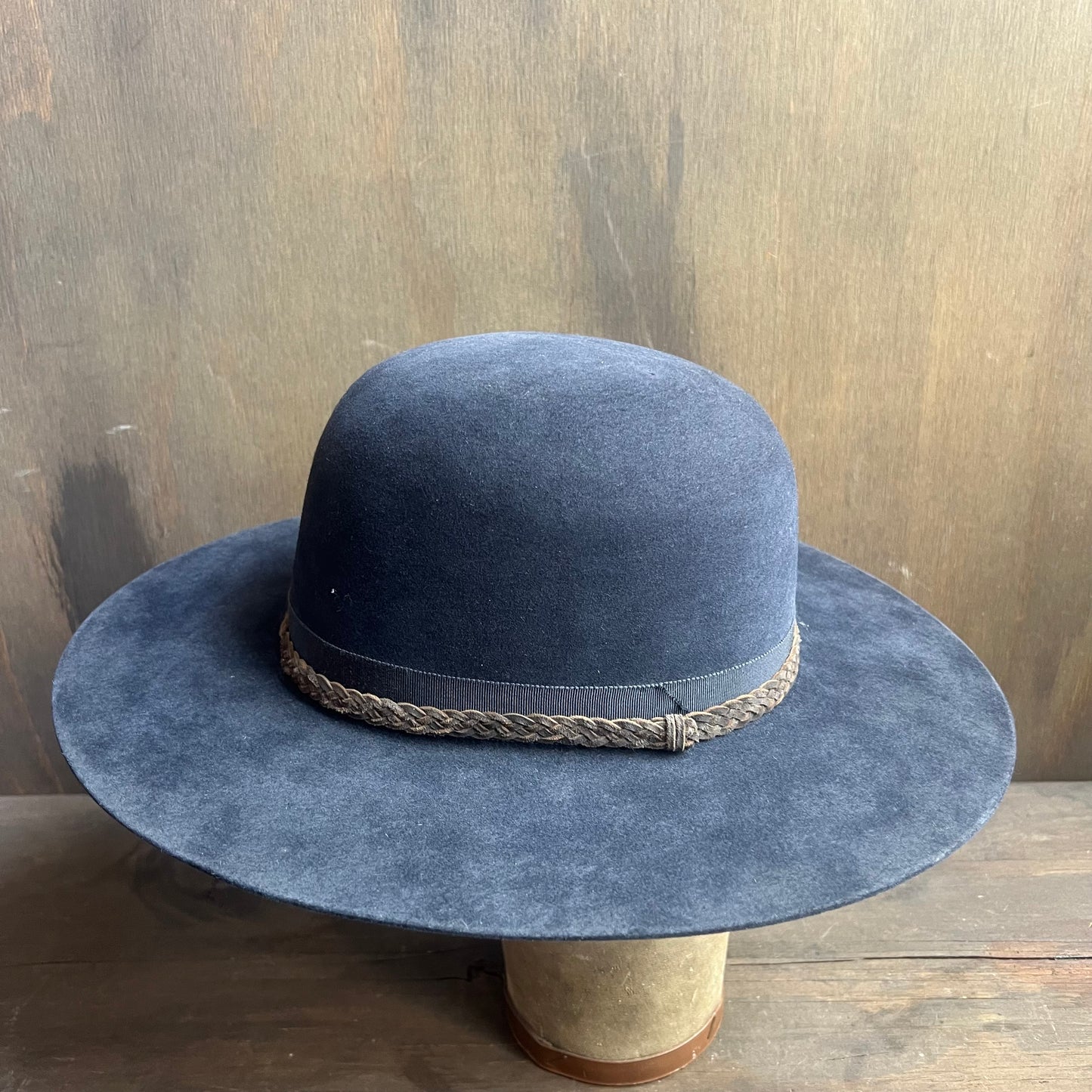 Royal Stag Navy Blue Hat with Braided Leather Band