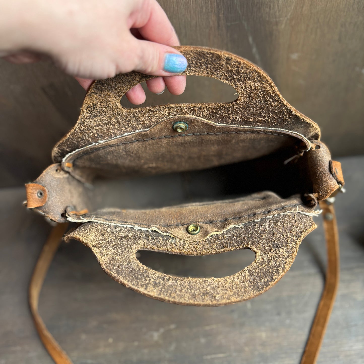 Vintage Tooled Leather Bag