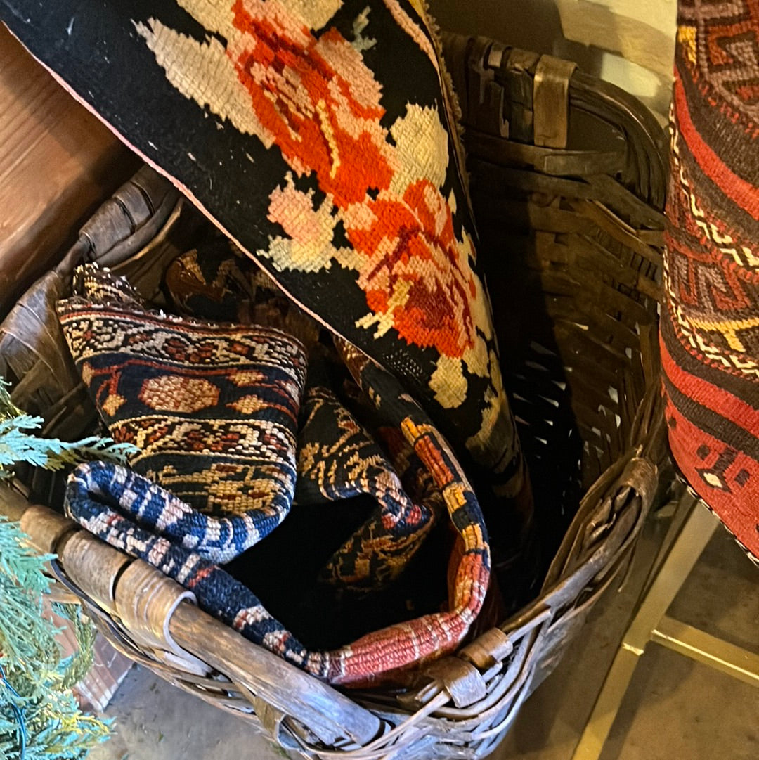 Antique French Tall Basket