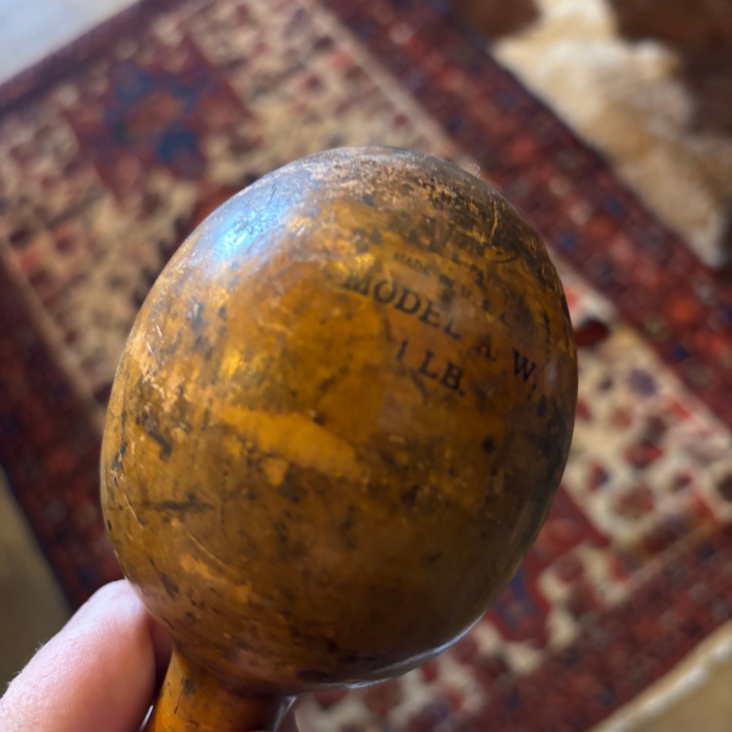 Antique Spaulding Wood Dumbbells