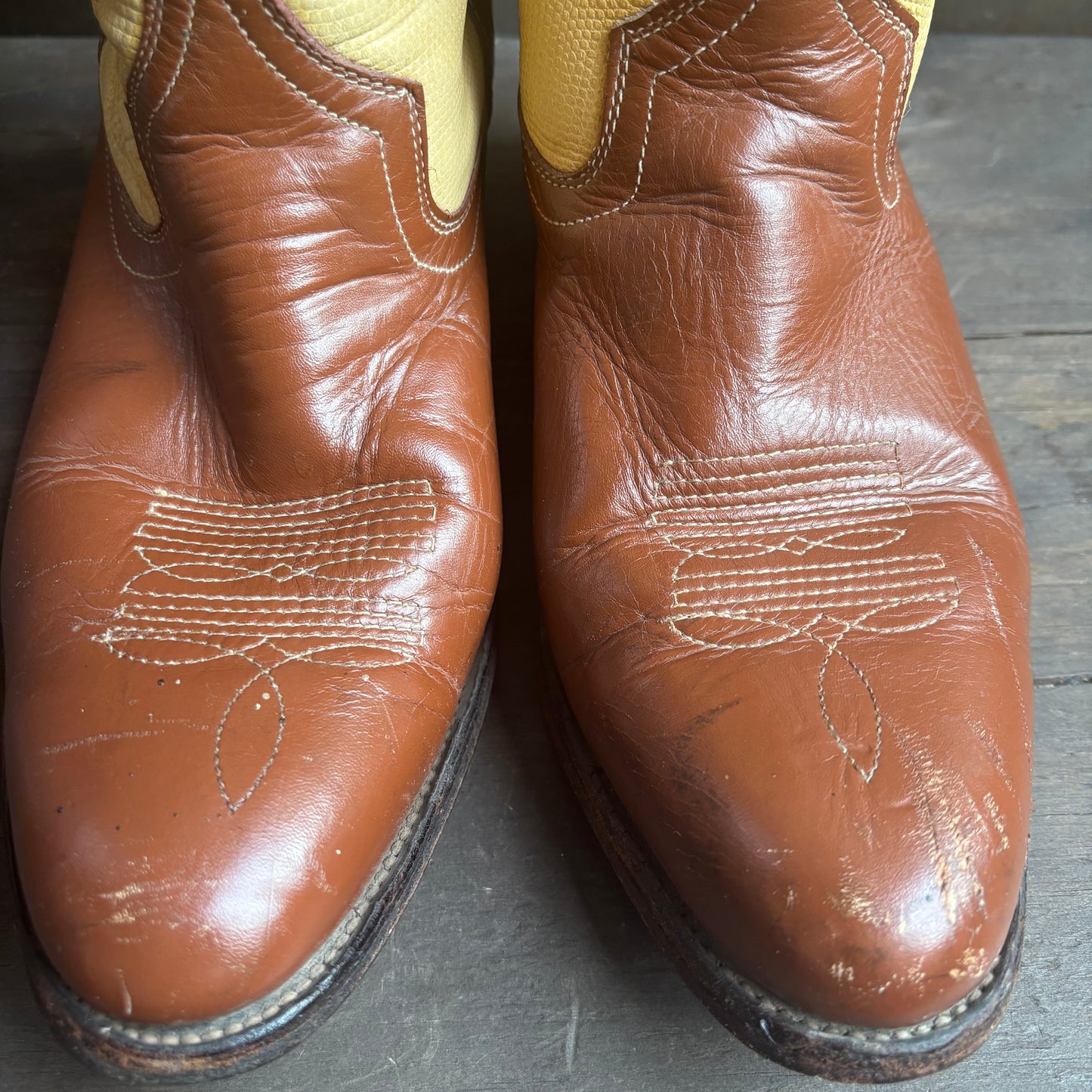 Custom 2-Tone Reptile Boots