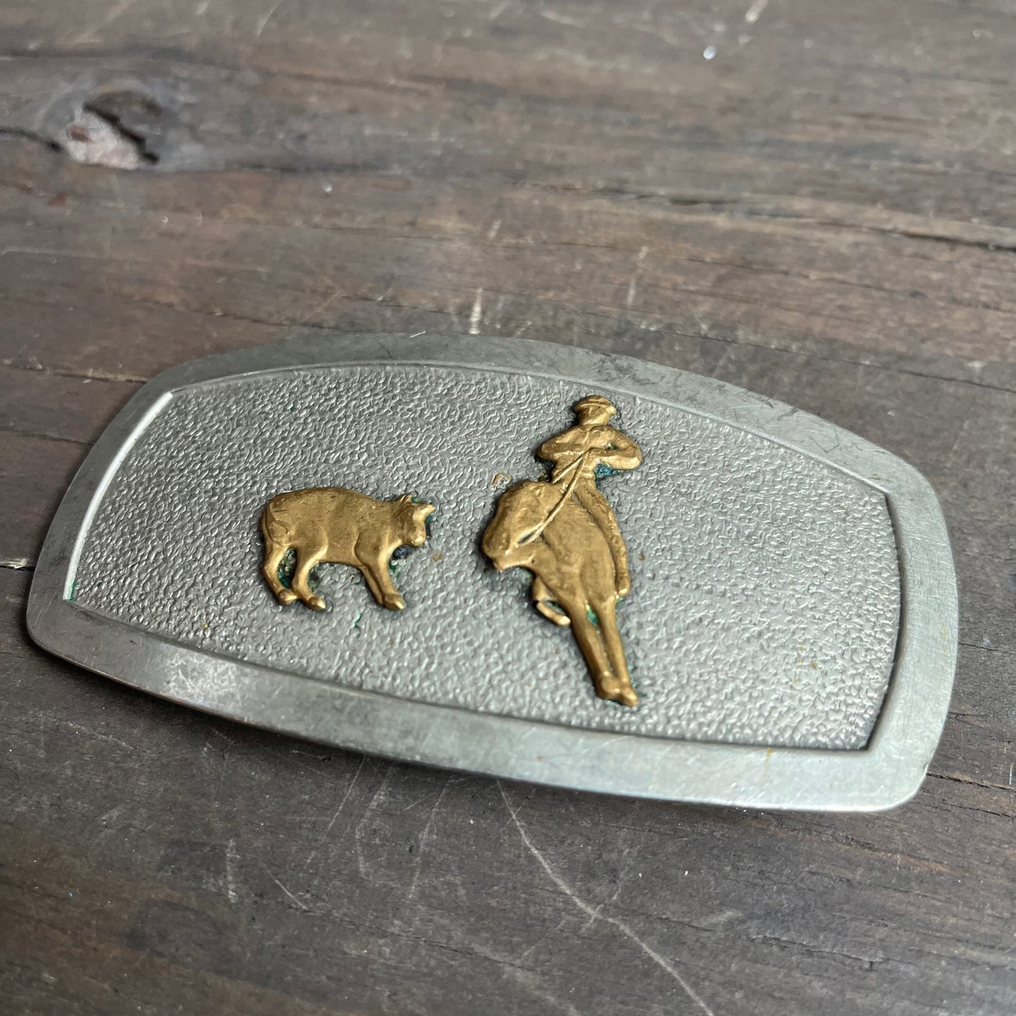 Herding Cattle Belt Buckle