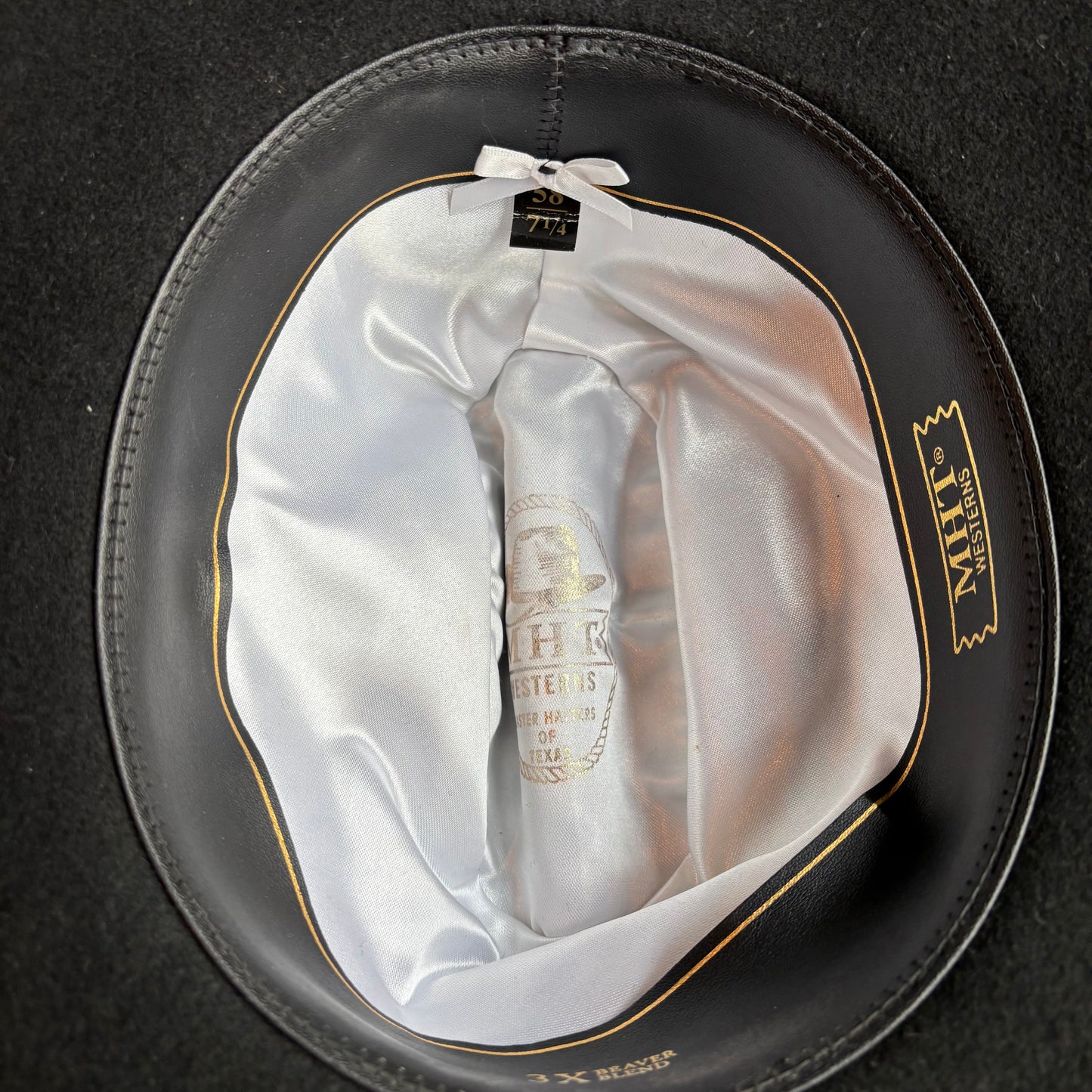 MHT Western 3X Beaver Black Hat