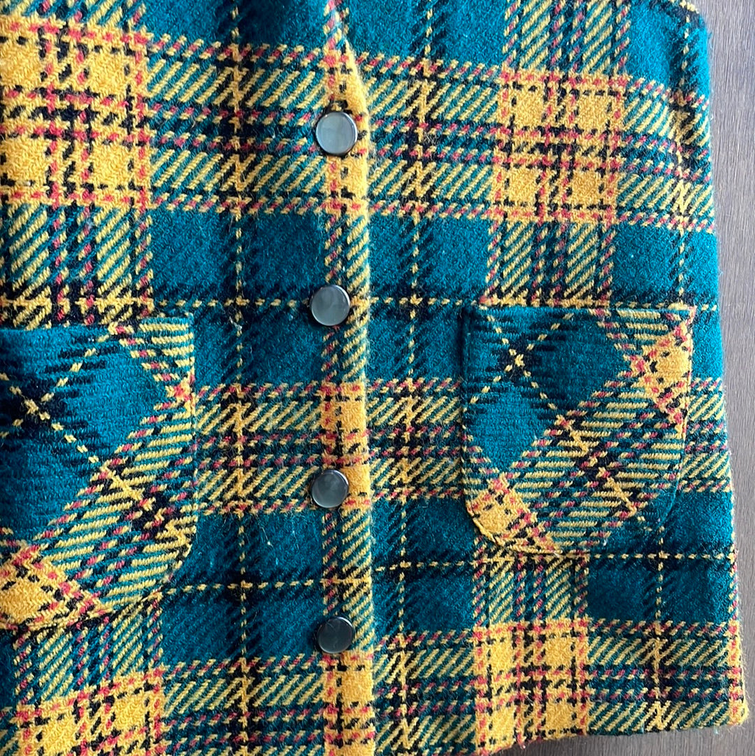 Vintage Plaid Kids Vest