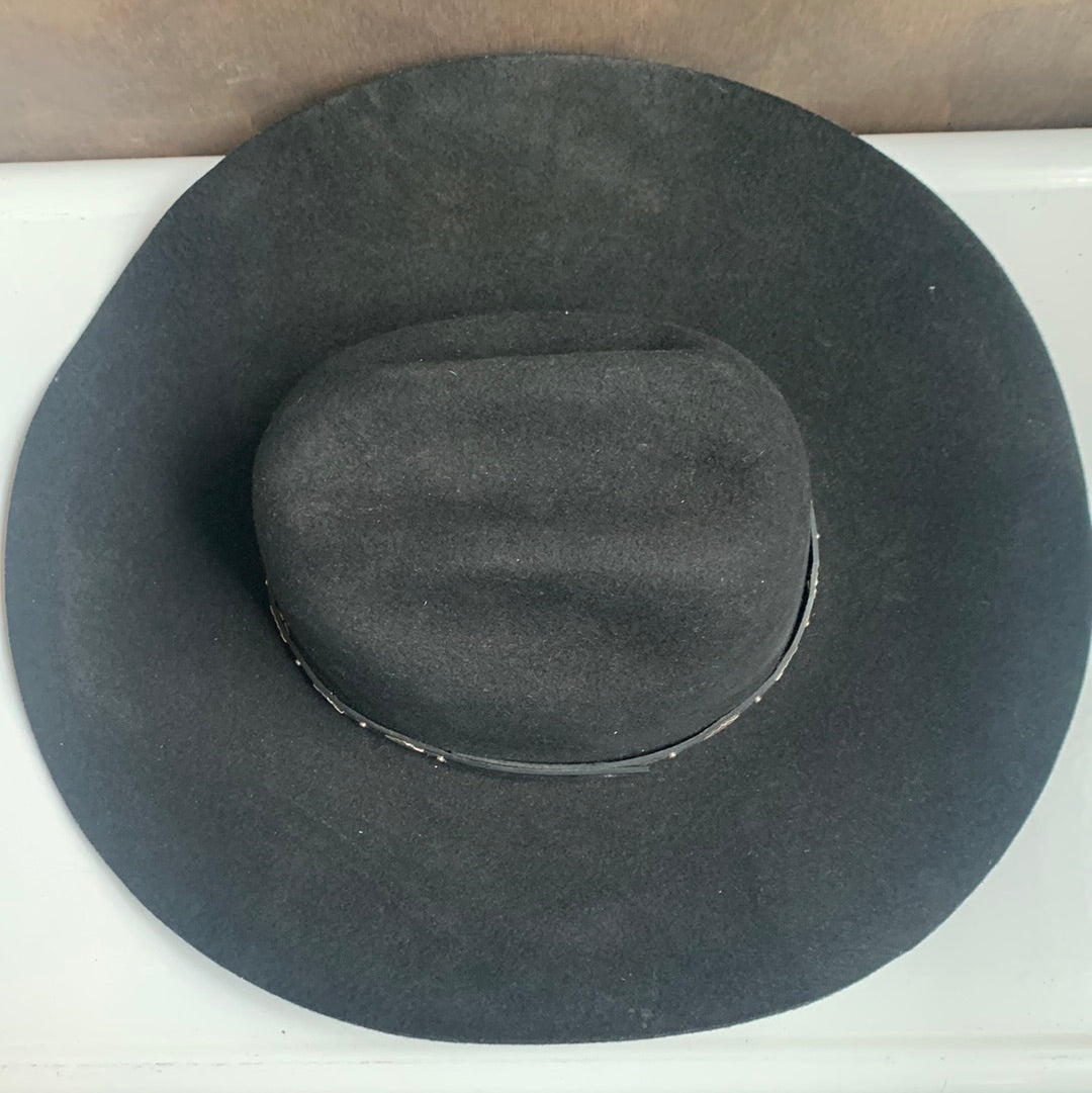 Cody James black felt hat with leather studded band
