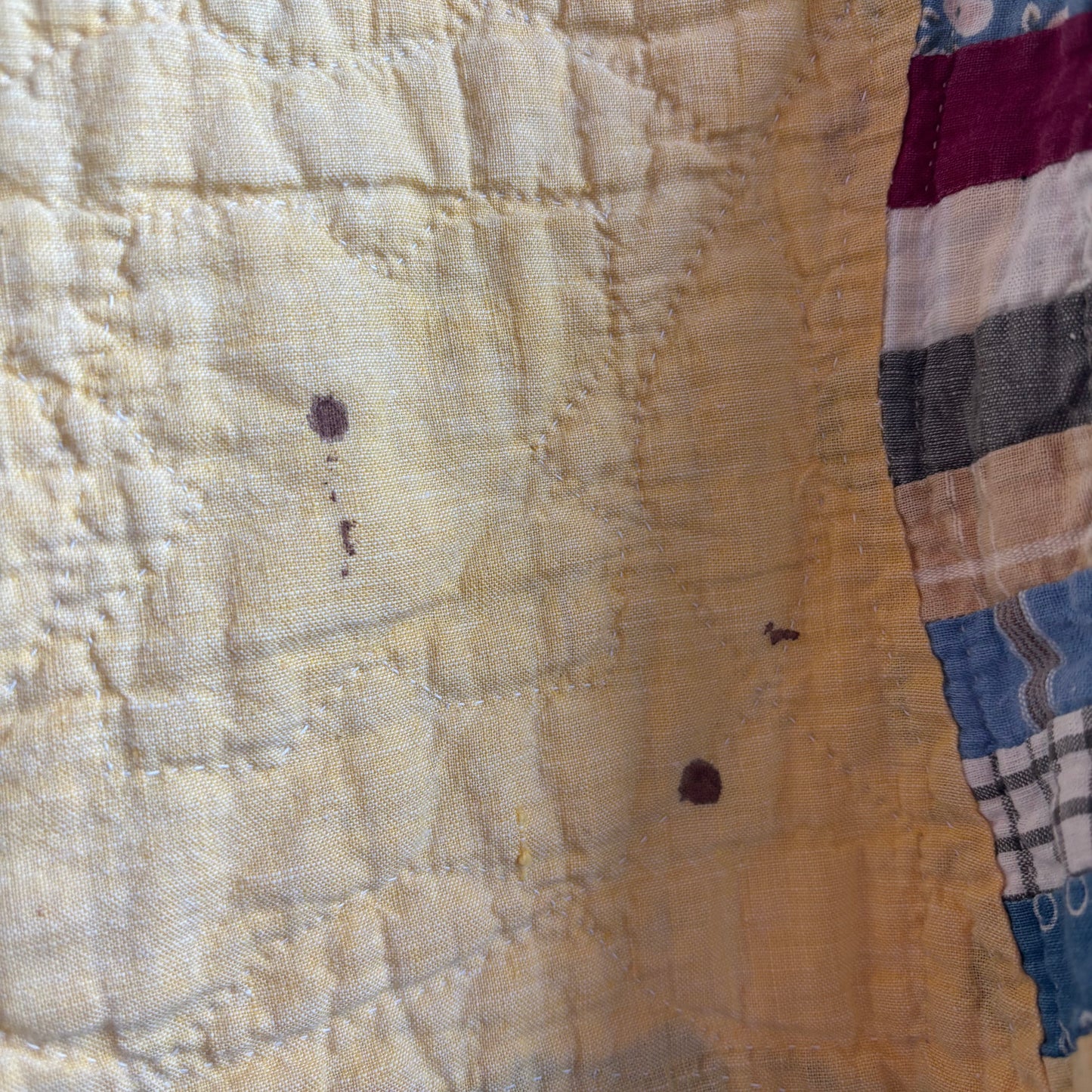 Vintage Yellow Cocoon Quilt Jacket