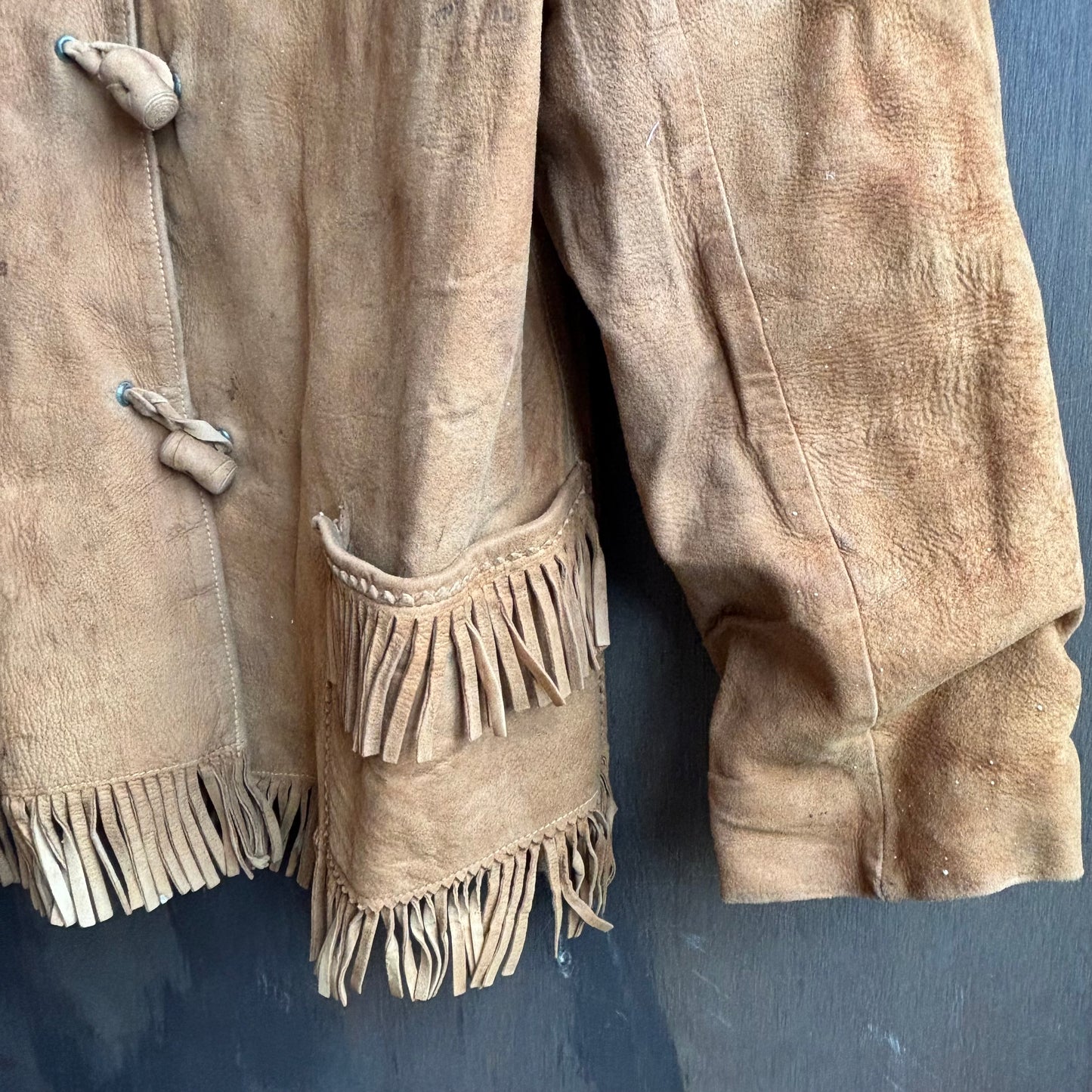 Vintage Cherokee Togs Suede Fringe Jacket