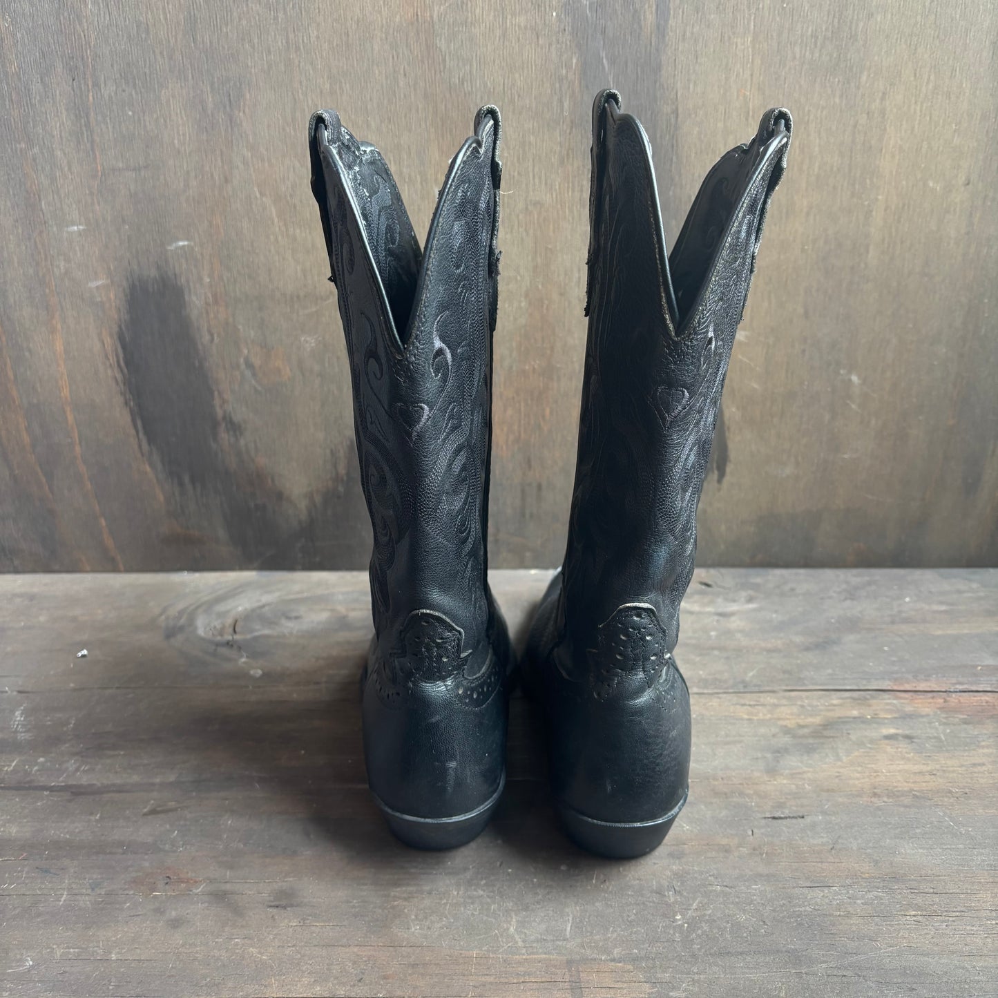 Justin Black Leather Boot