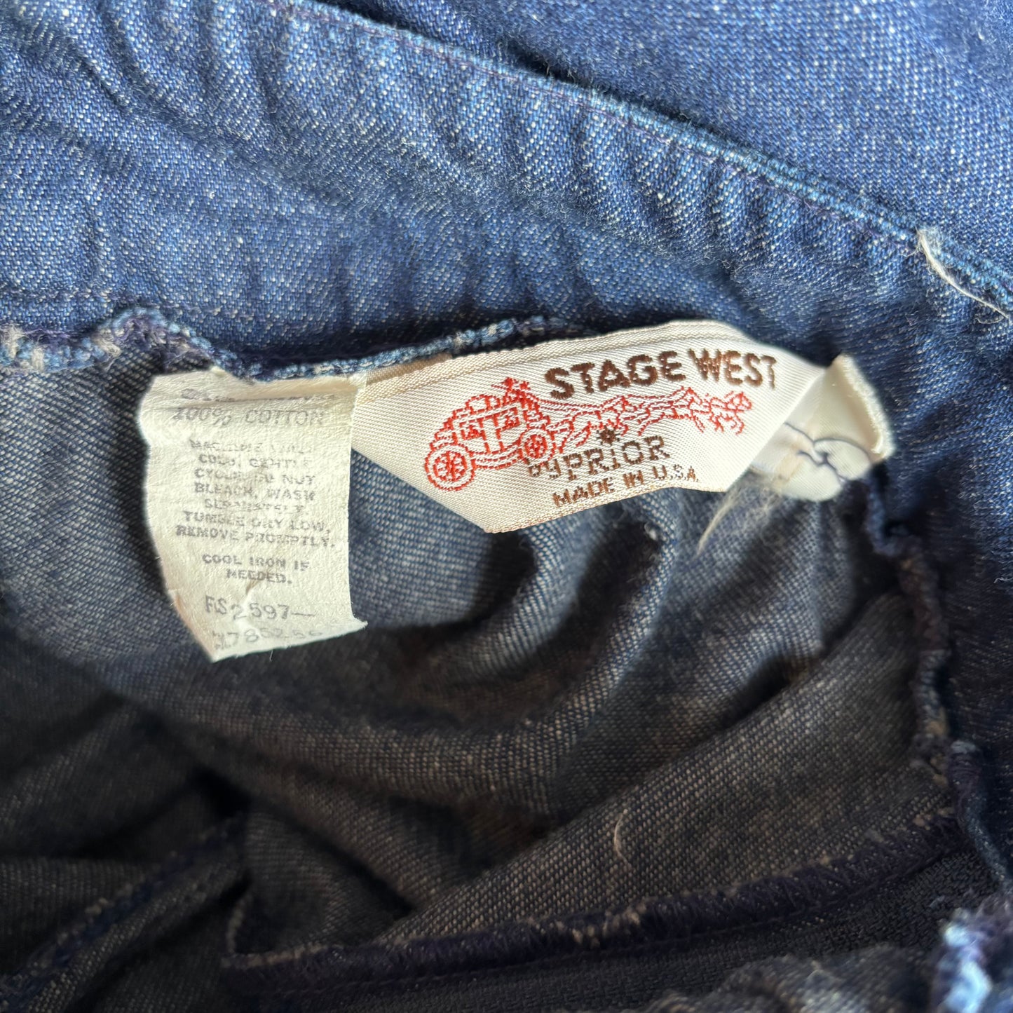 Vintage Denim Ruffle Skirt