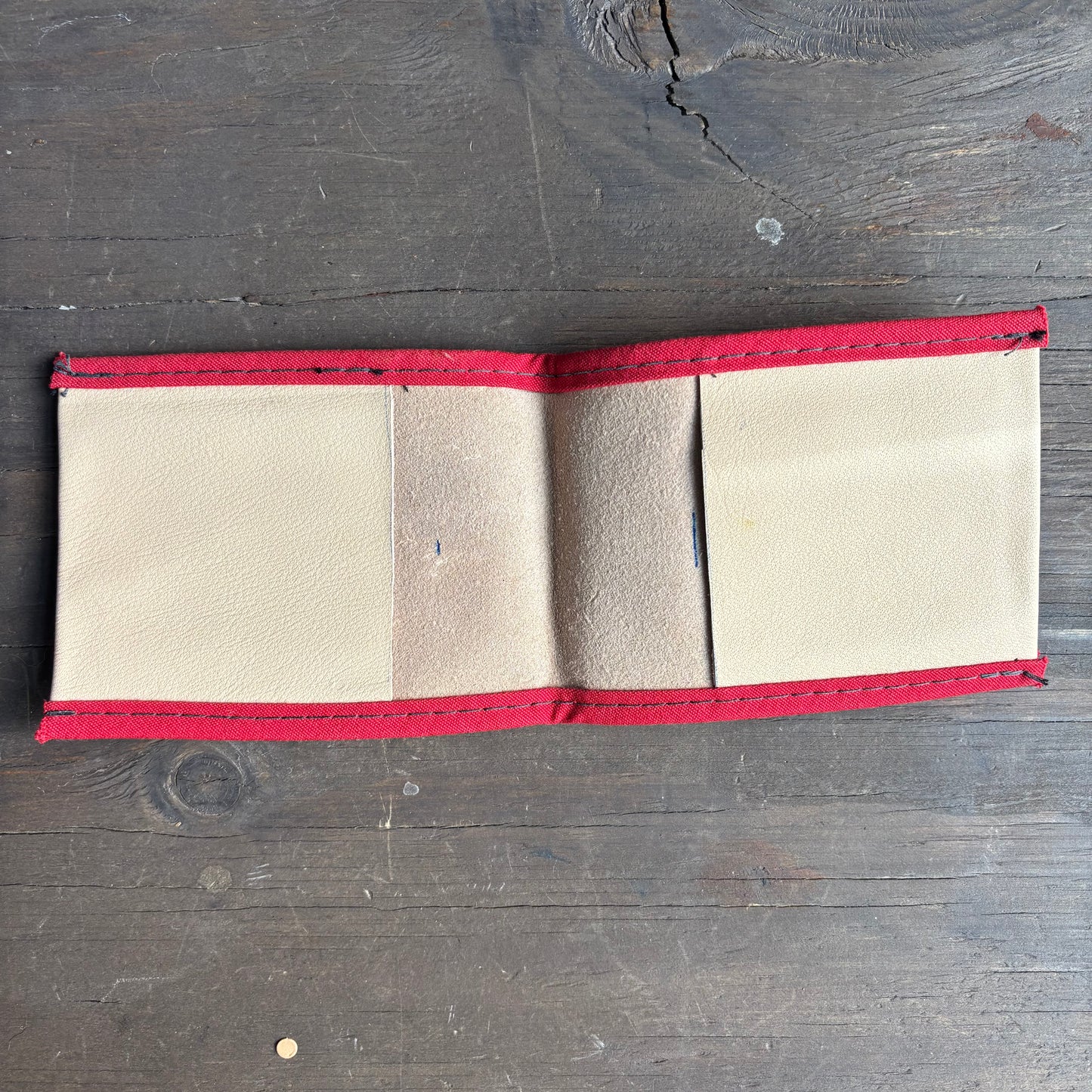 Vintage Leather Single-Fold Wallet