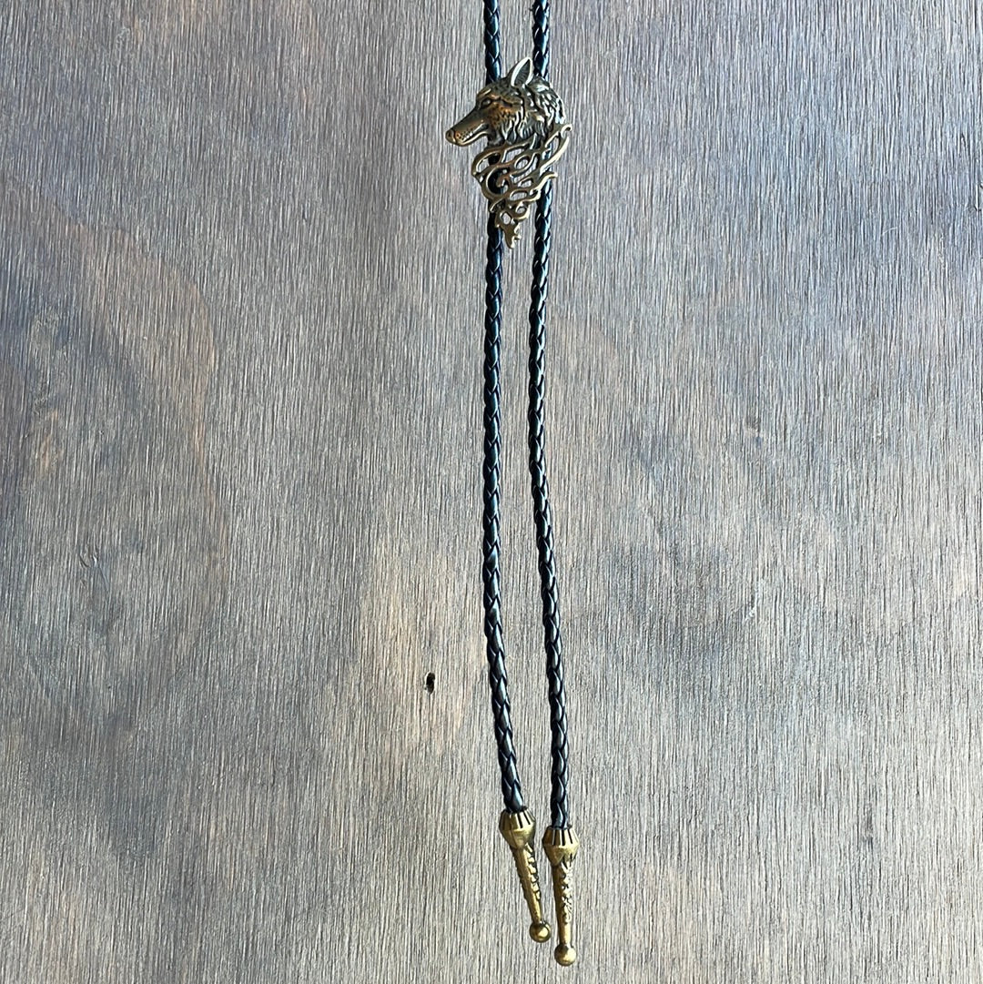 Brass Wolf Bolo