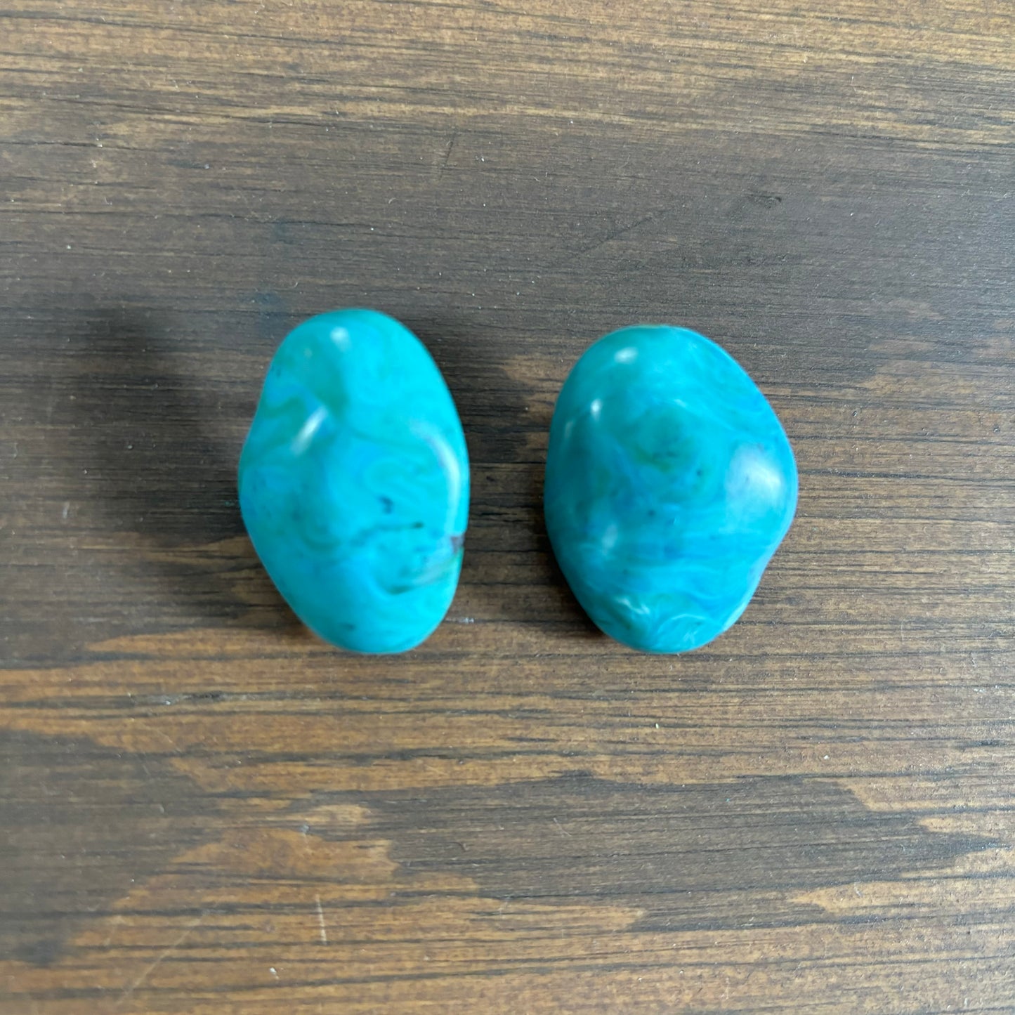 Chunky Faux Turquoise Earrings