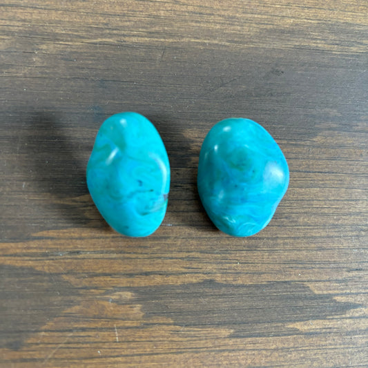Chunky Faux Turquoise Earrings
