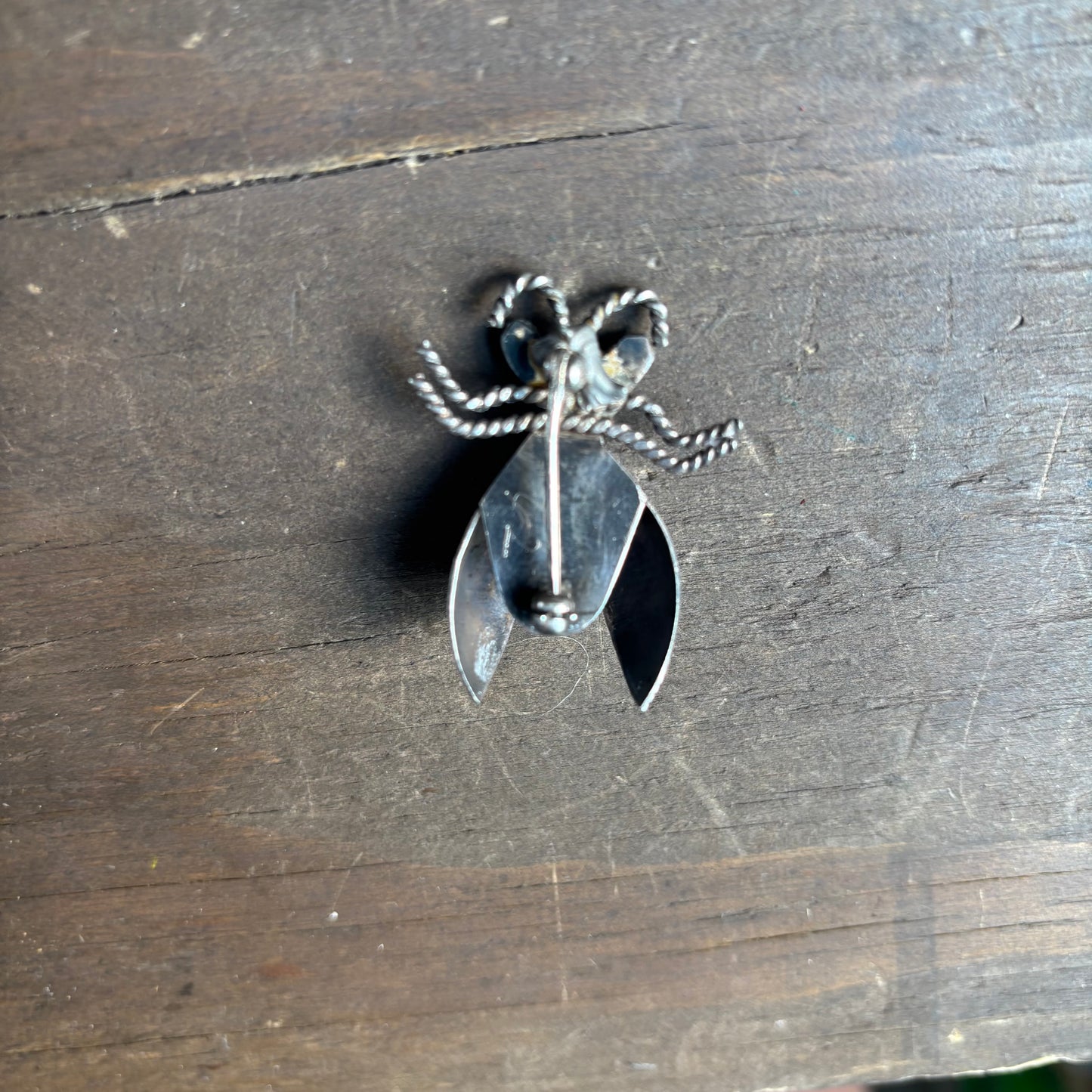 Silver and Turquoise Insect Pin