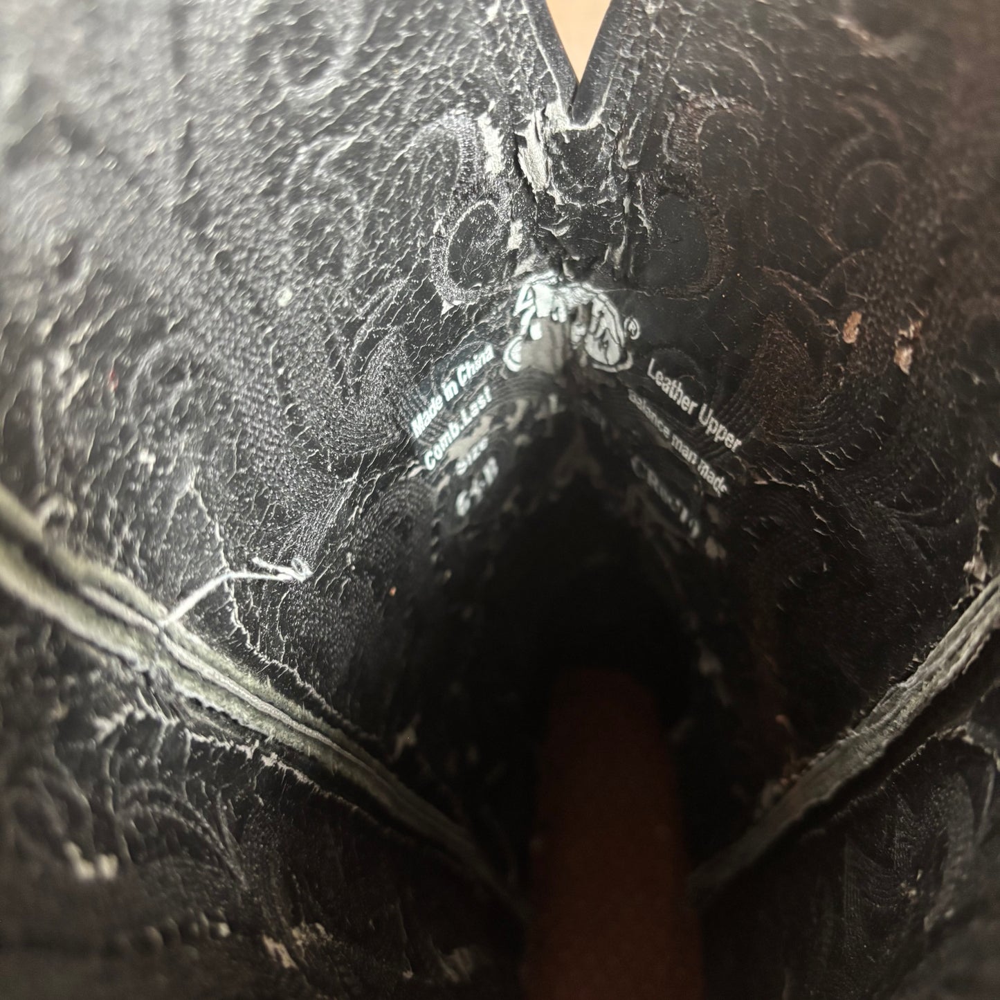 Justin Black Leather Boot