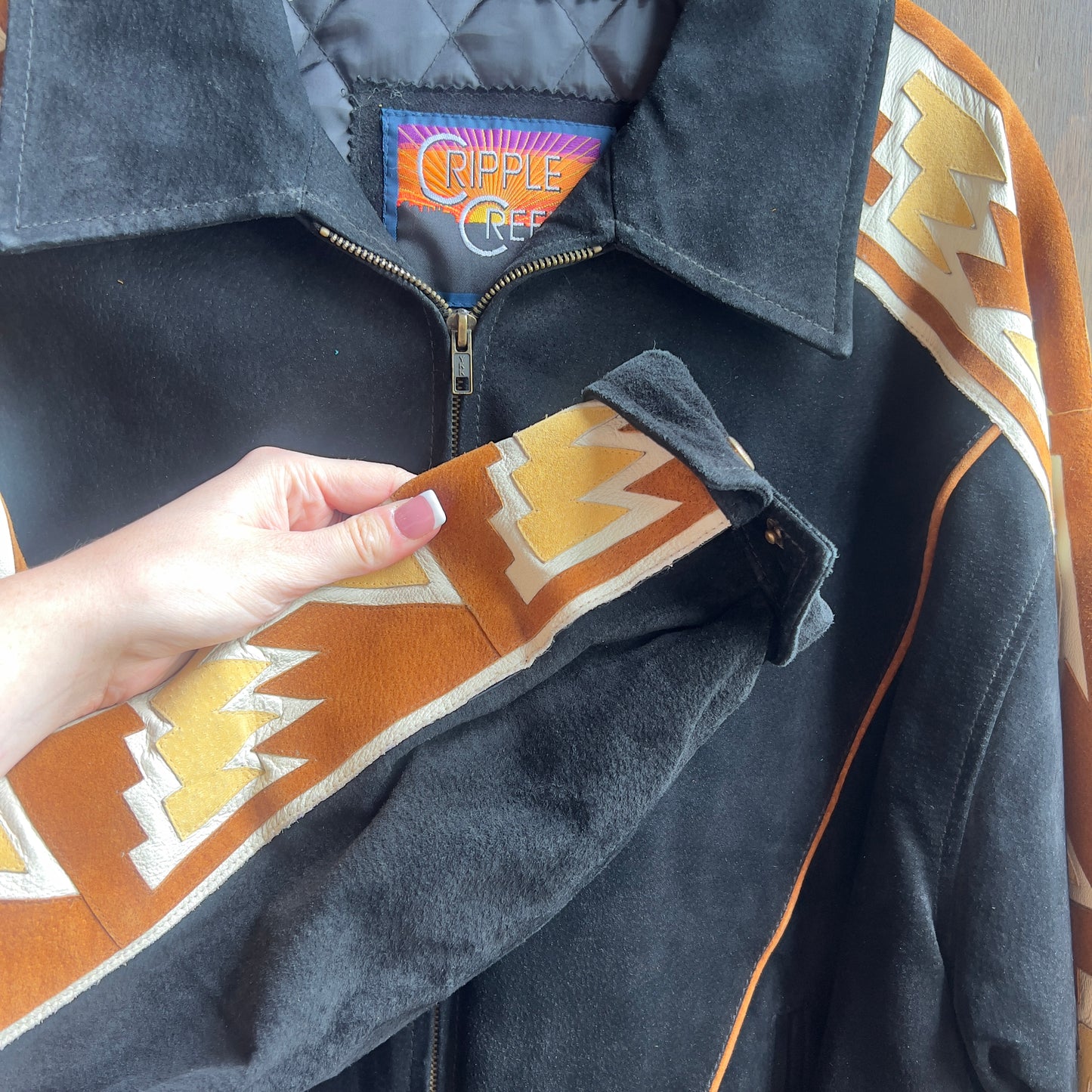 Cripple Creek Black Leather Thunderbird Jacket