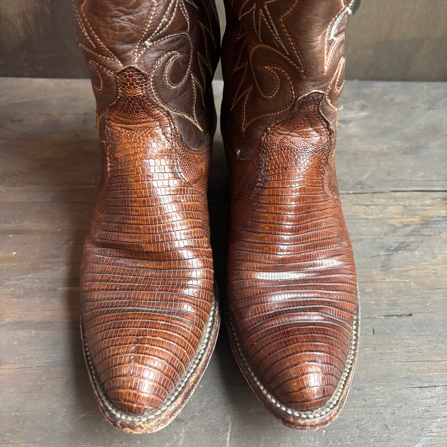 Dan Post Brown Reptile and Leather Boot