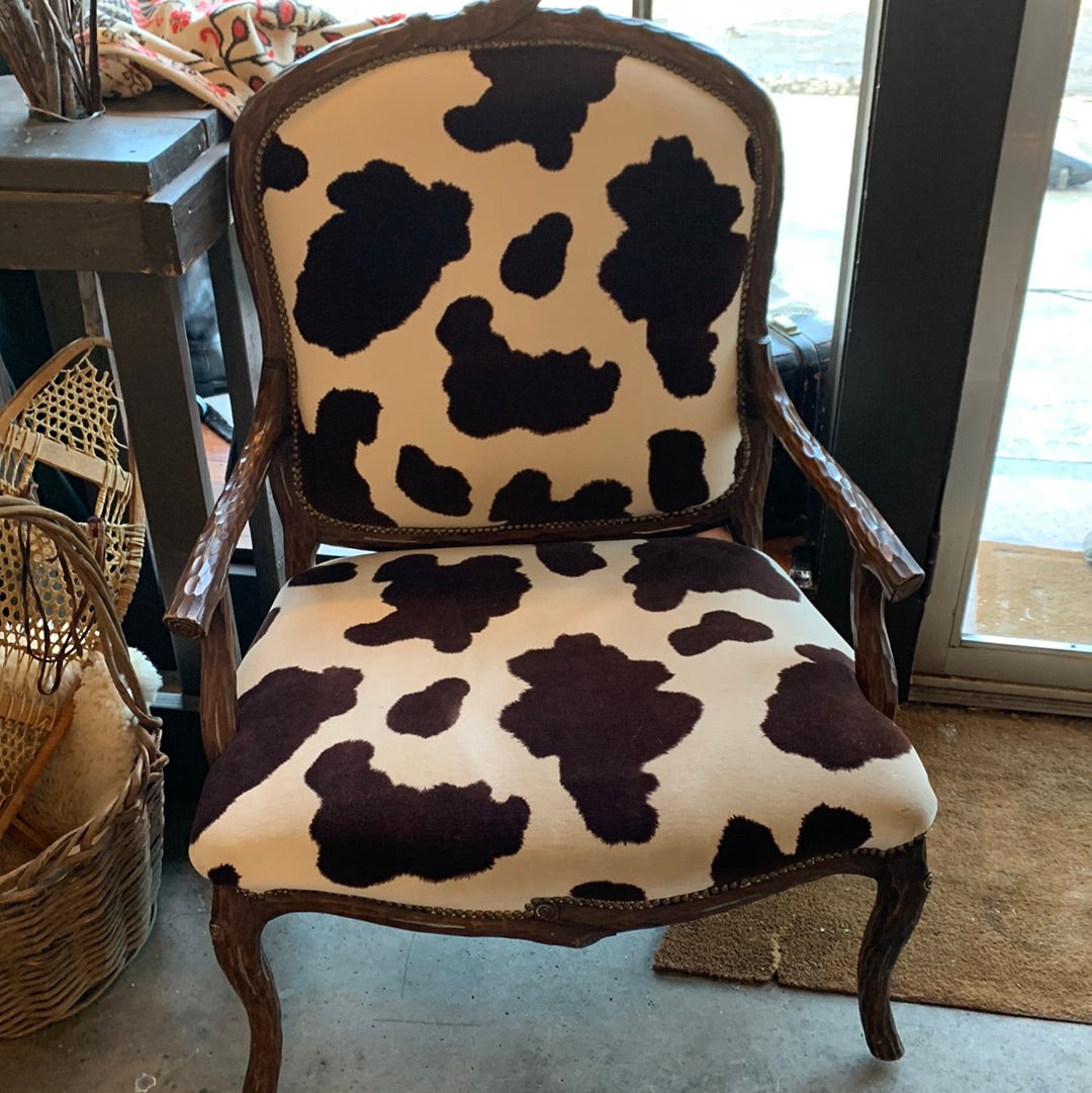 Oversized Cow Print Chair