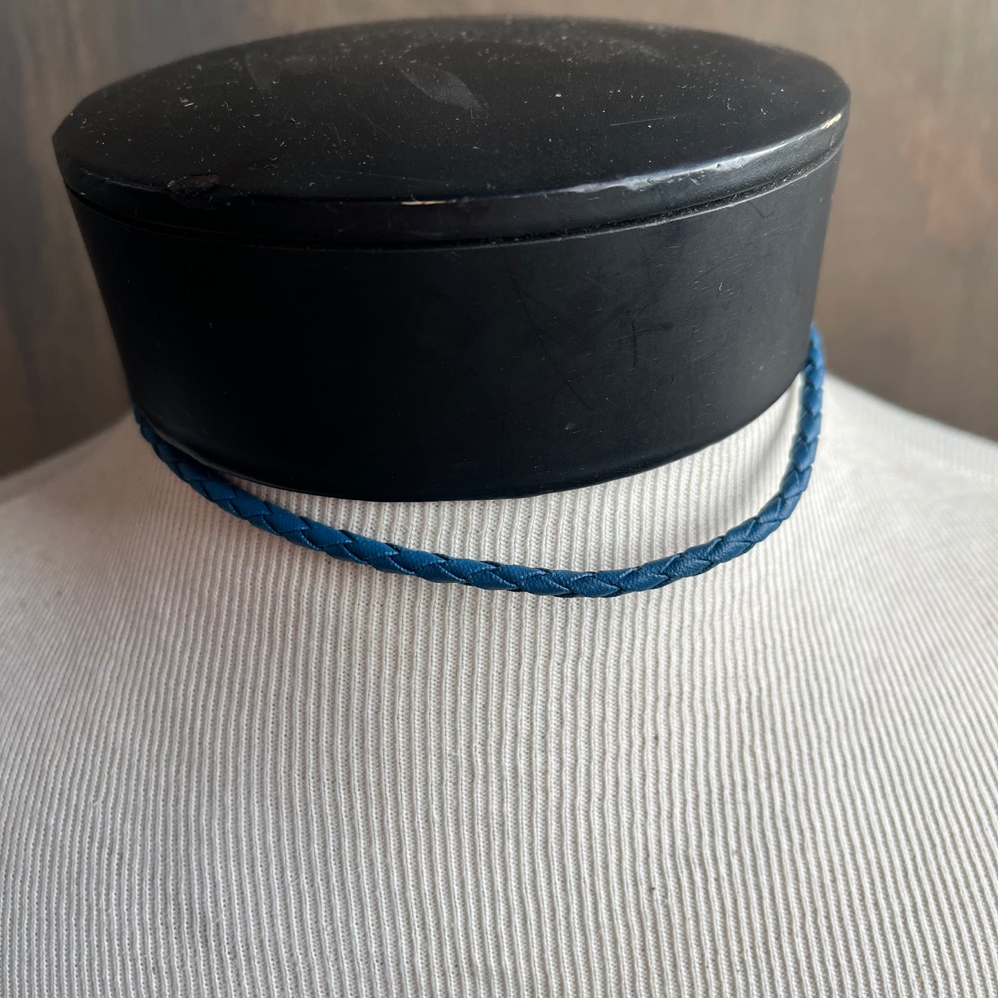 1909 Silver Dollar Bolo on Blue Tie