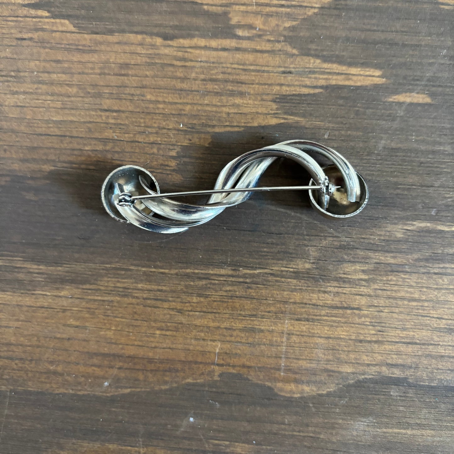 Silver Swirl Brooch