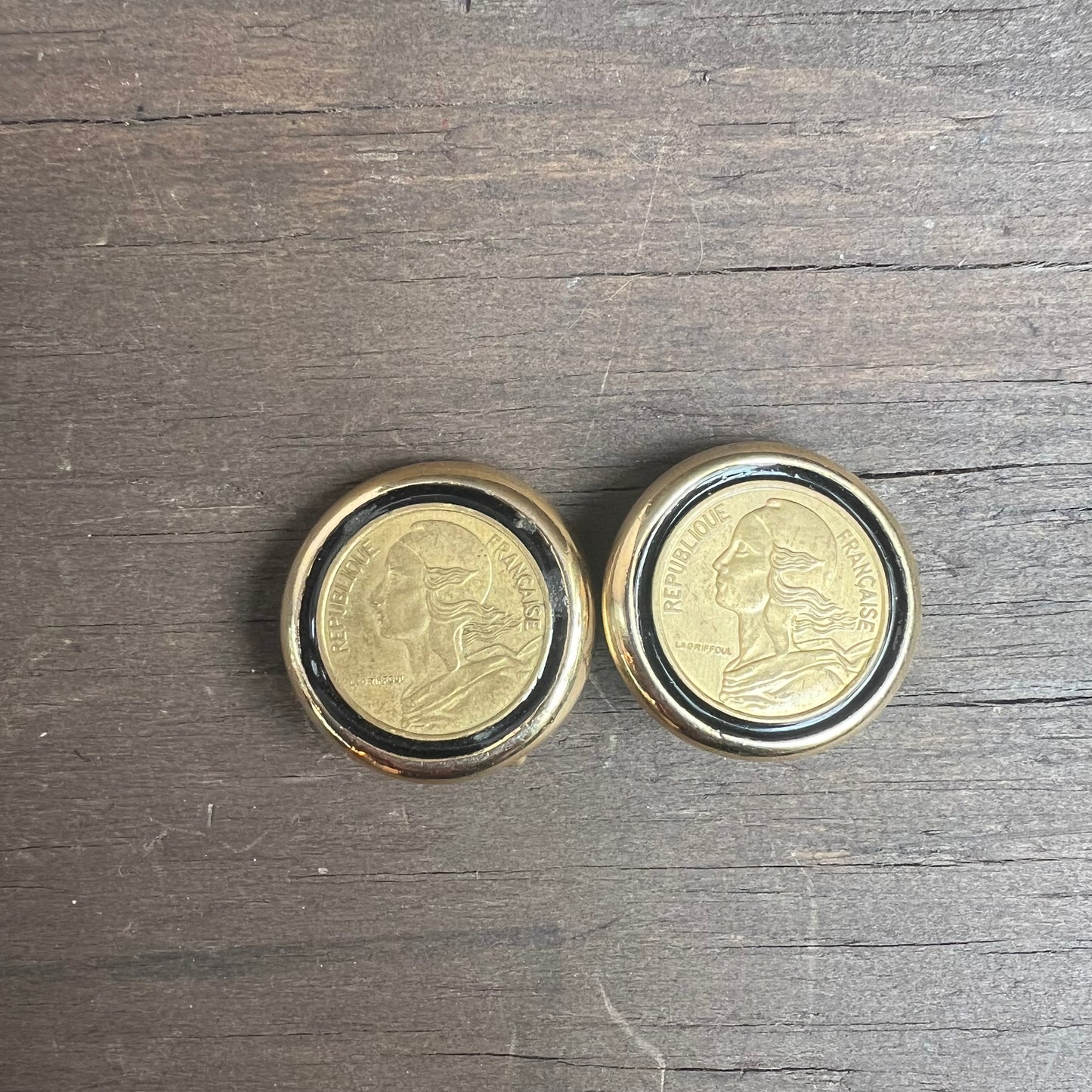 Republique Francais Coin Clip On Earrings