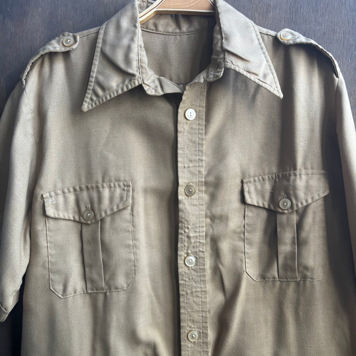 Vintage Short Sleeve Fatigue Button Up