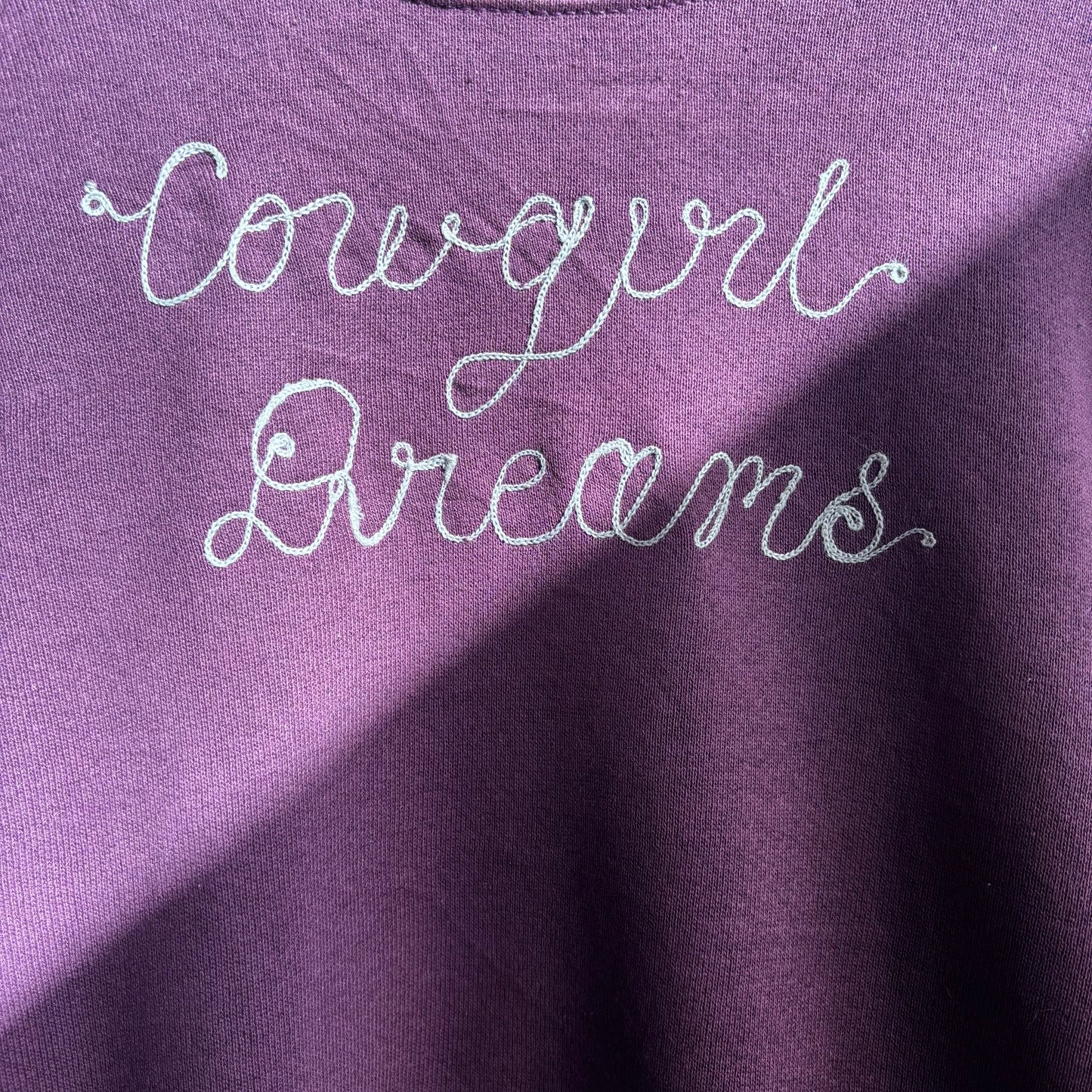 Custom Purple "Cowgirl Dreams" Sweatshirt