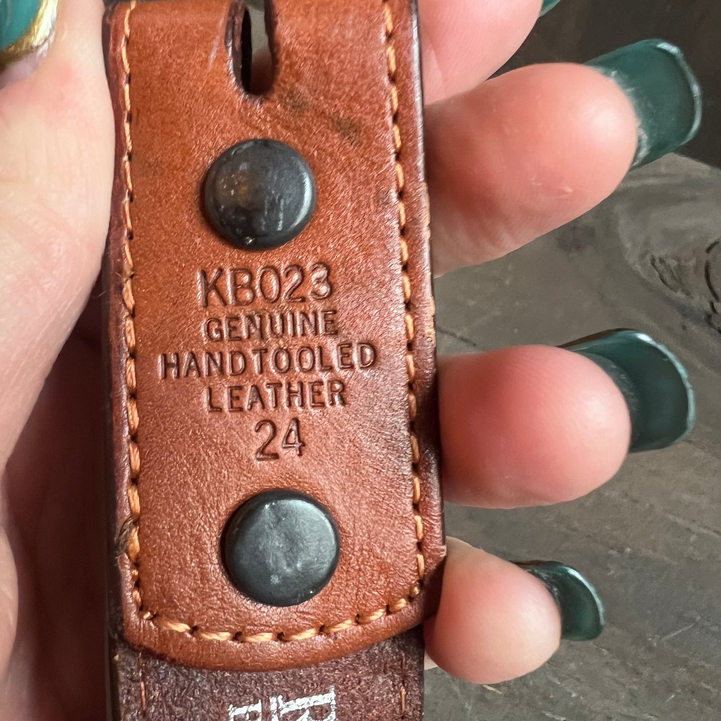 Ranger Belt Company Tooled Leather Belt