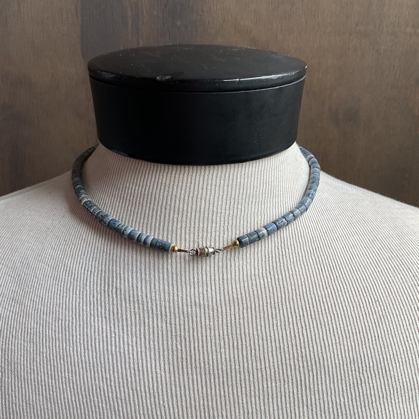 Blue Coral Bead Necklace