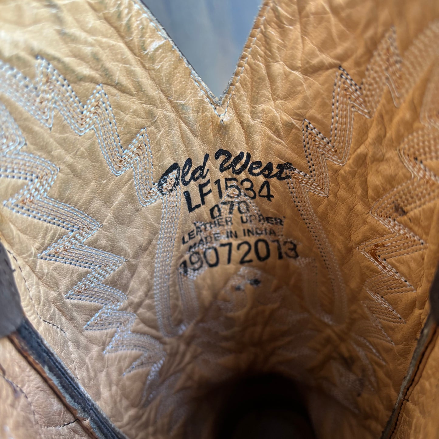 Old West Brown Leather Boots