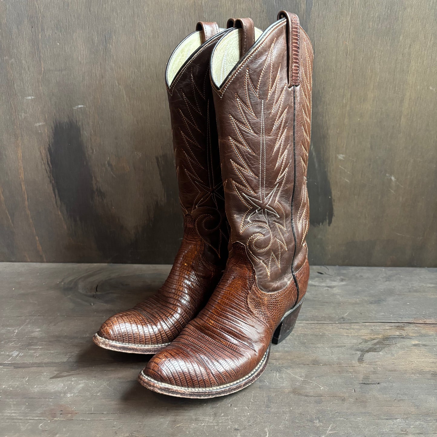 Dan Post Brown Reptile and Leather Boot