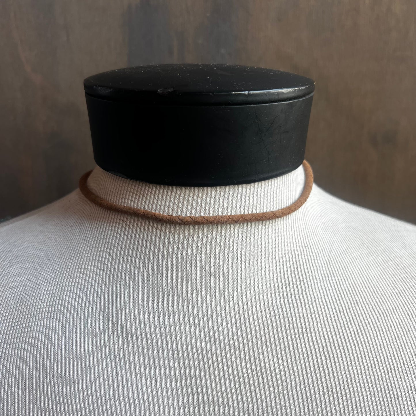 Red Jasper Bolo Tie on Leather Cord