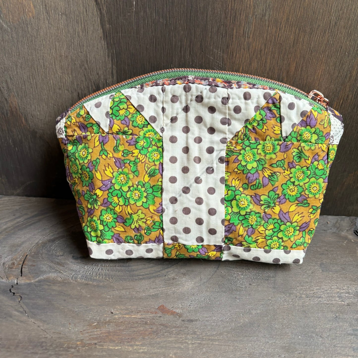 Vintage Quilt Small Toiletries Bag
