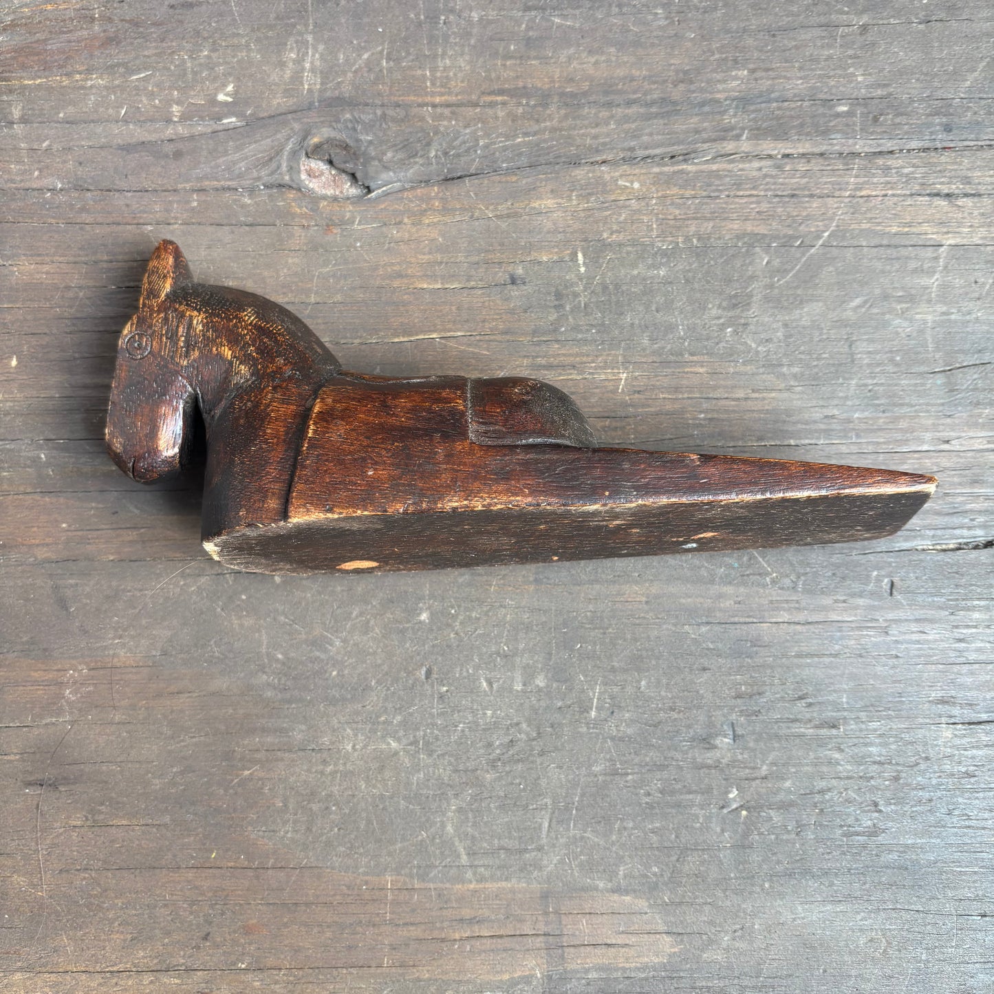 Wood Horse Door Stopper