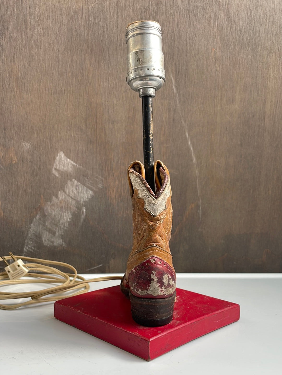 Vintage Cowboy Boot Lamp
