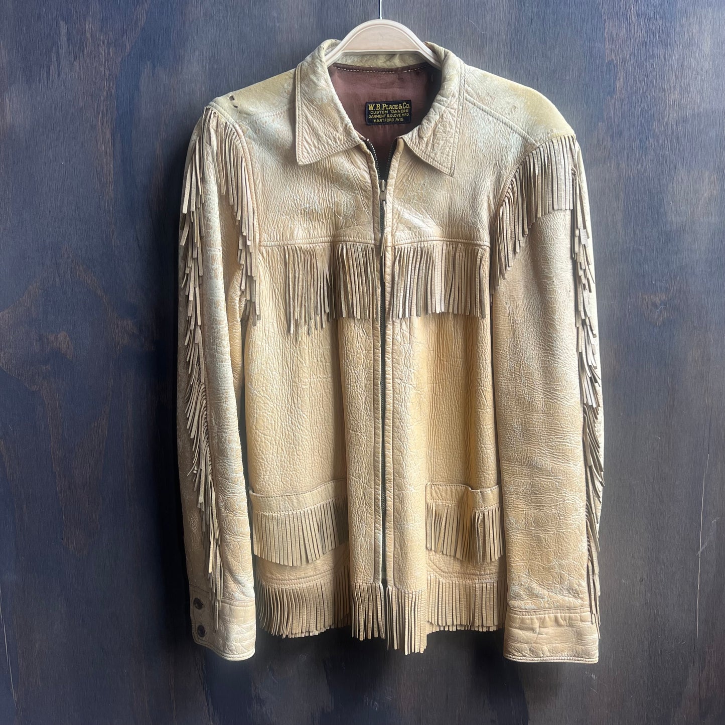 W.B Places & Co. Leather Fringe Jacket