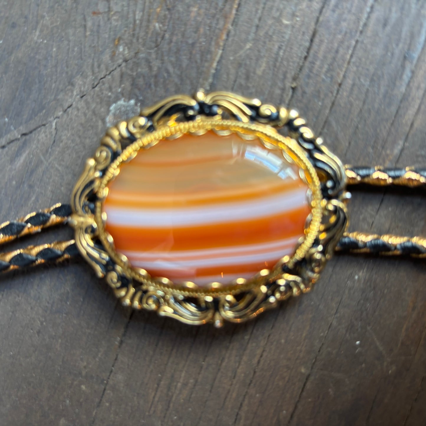 Oval Faux Stone Bolo