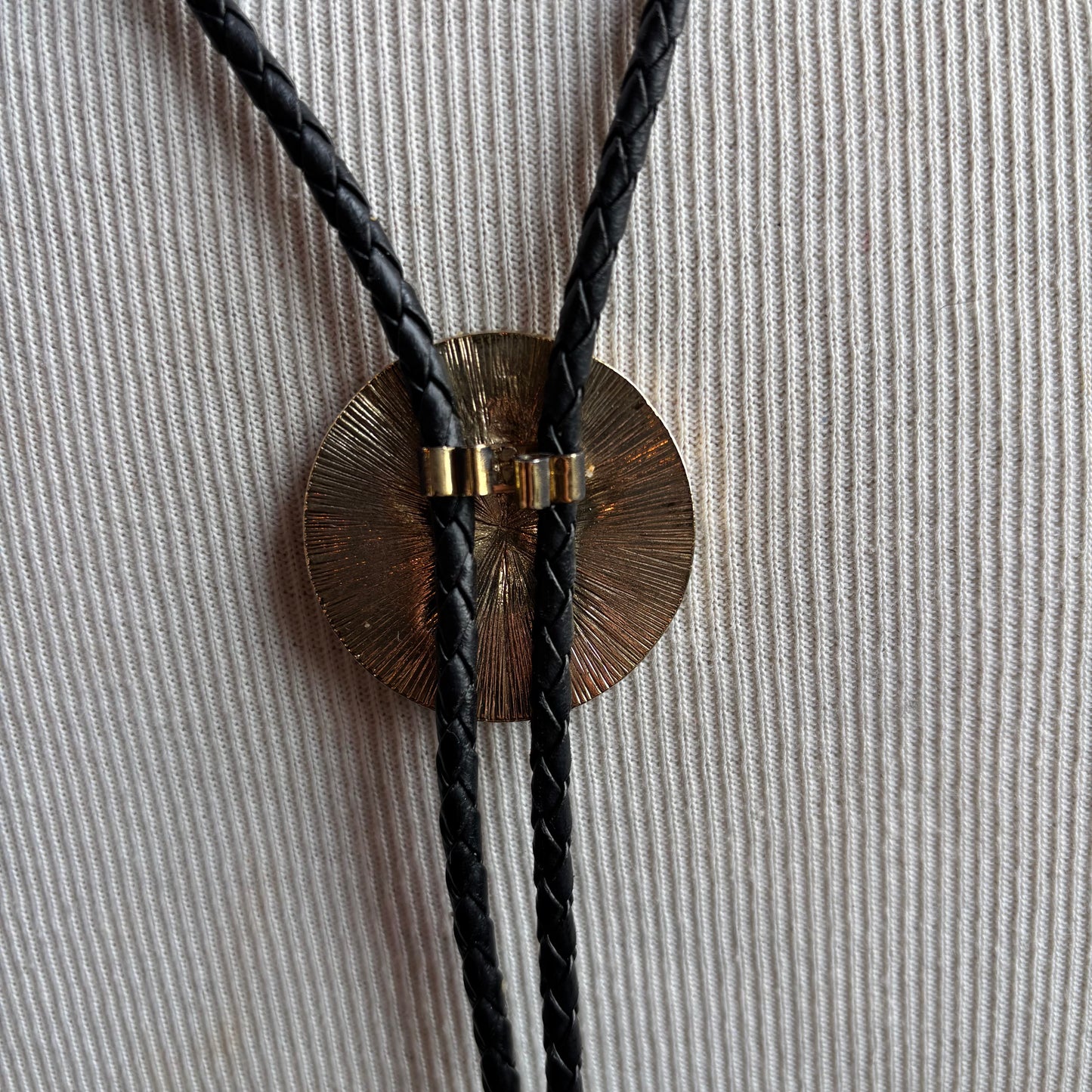 State of Texas Bolo on Black Leather Tie