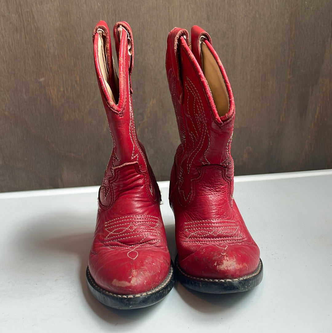 A Jama Kids Red Leather Boots