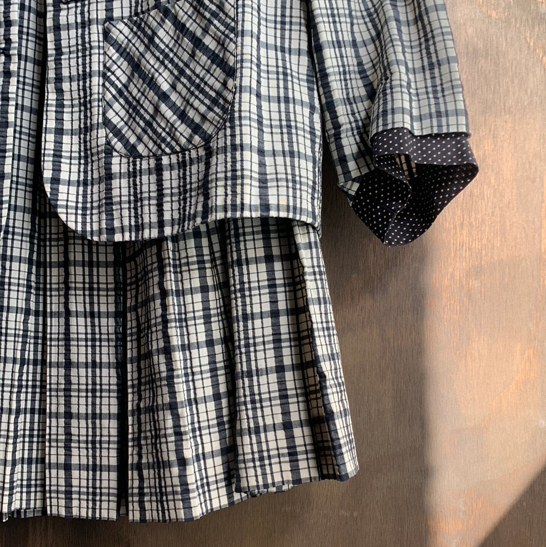 Jonathan Logan Plaid Top and Skirt Set