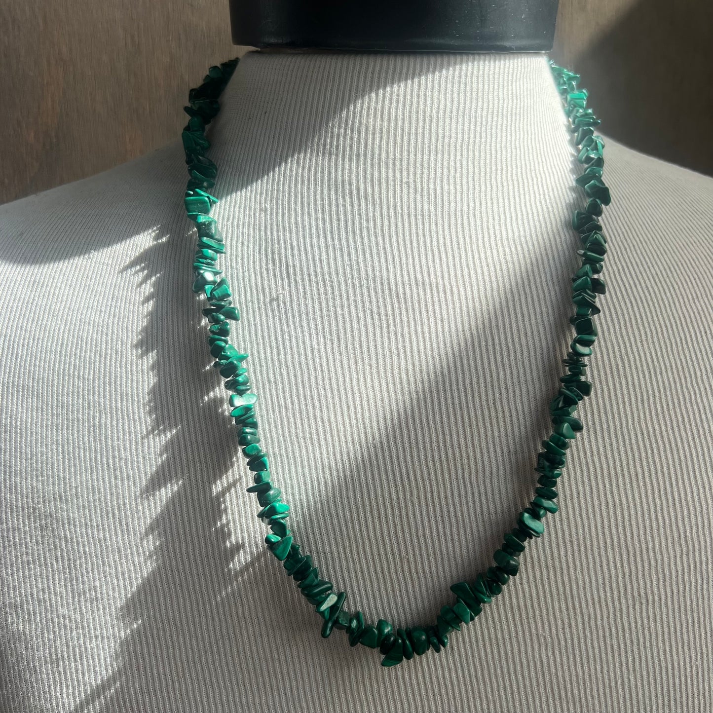 Malachite Chip Beaded Necklace
