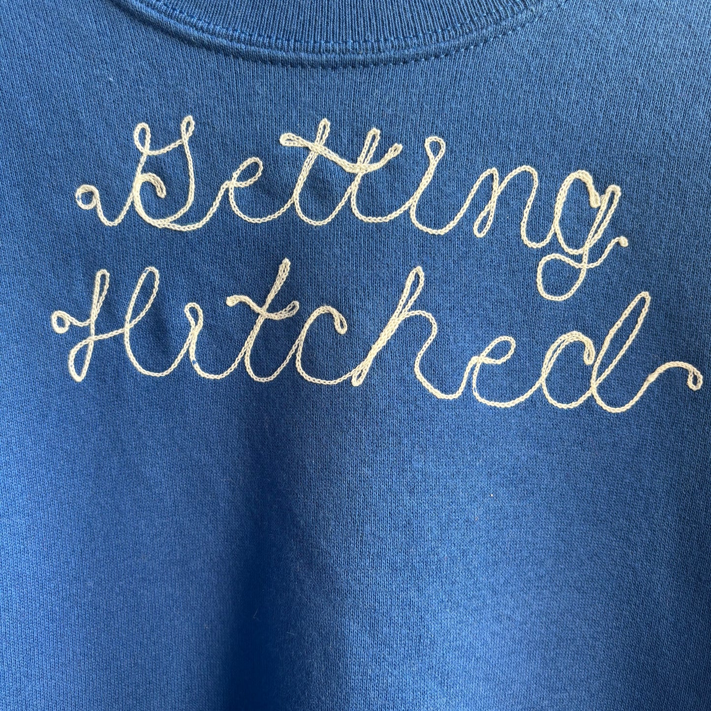 Custom Blue "Gettin Hitched" Sweatshirt