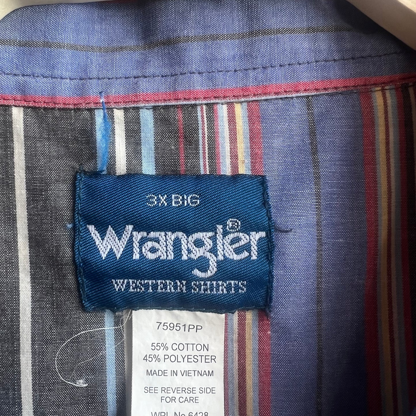 Wrangler Multicolored Western Pearl Snap