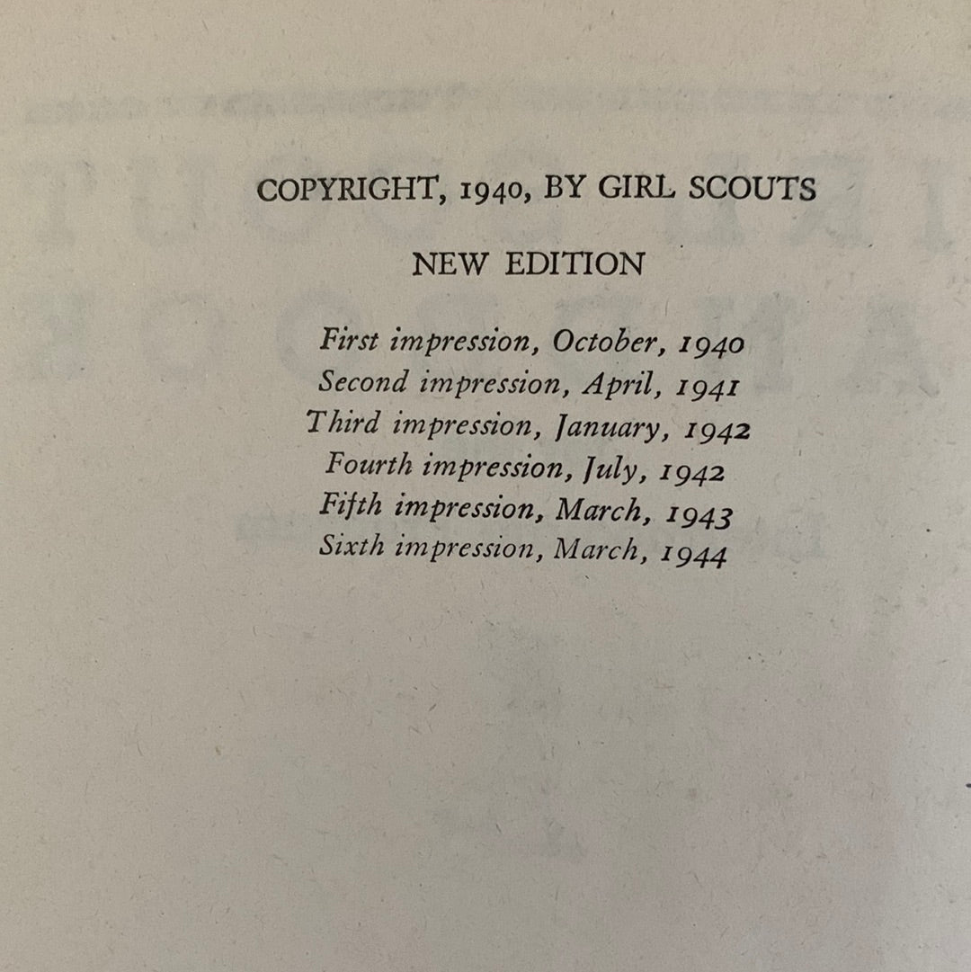 Girl Scout Handbook (1940 1st edition)