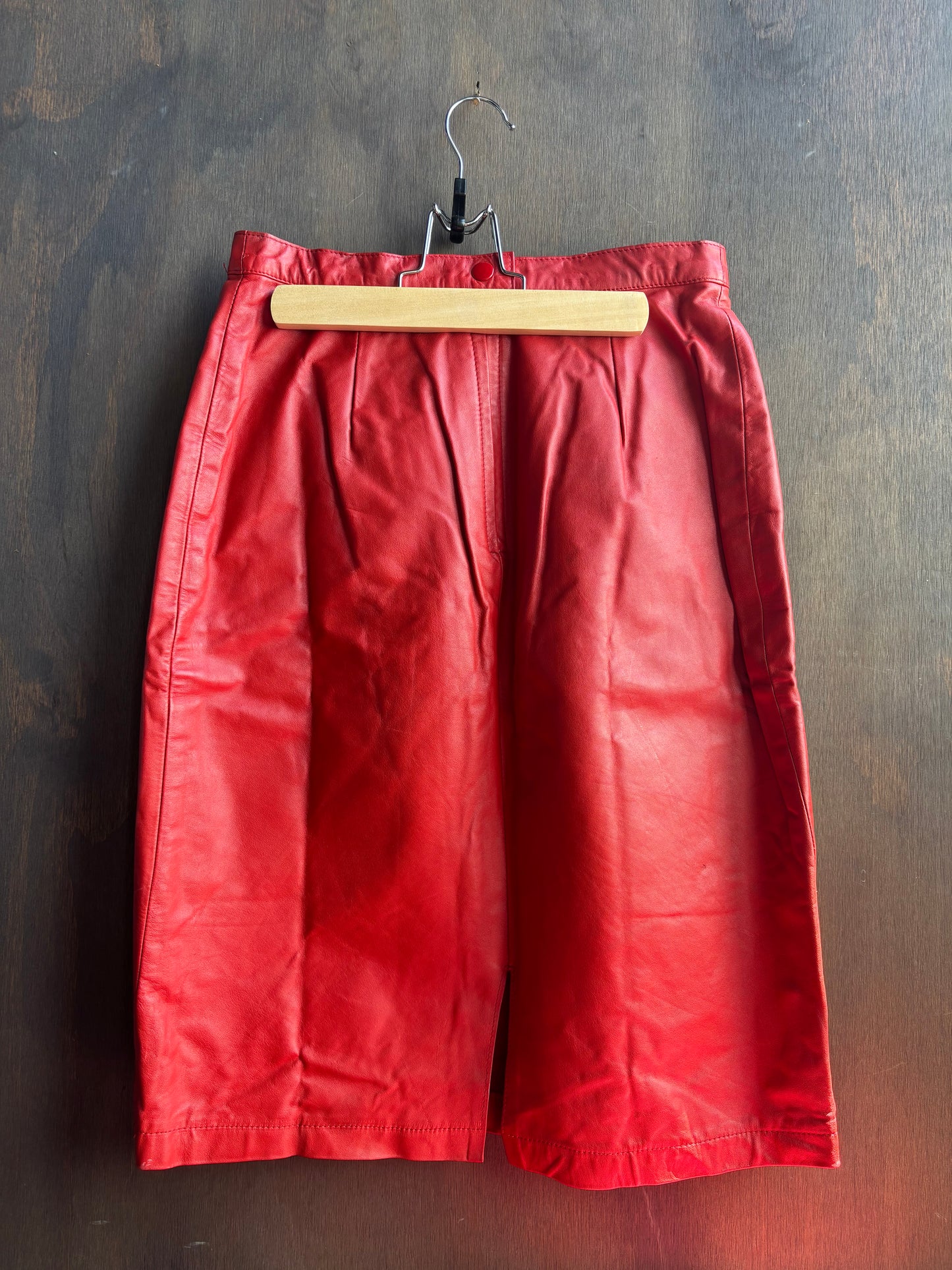 Red Leather Skirt