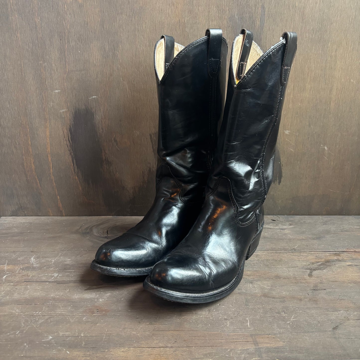 Double H Black Leather Boots